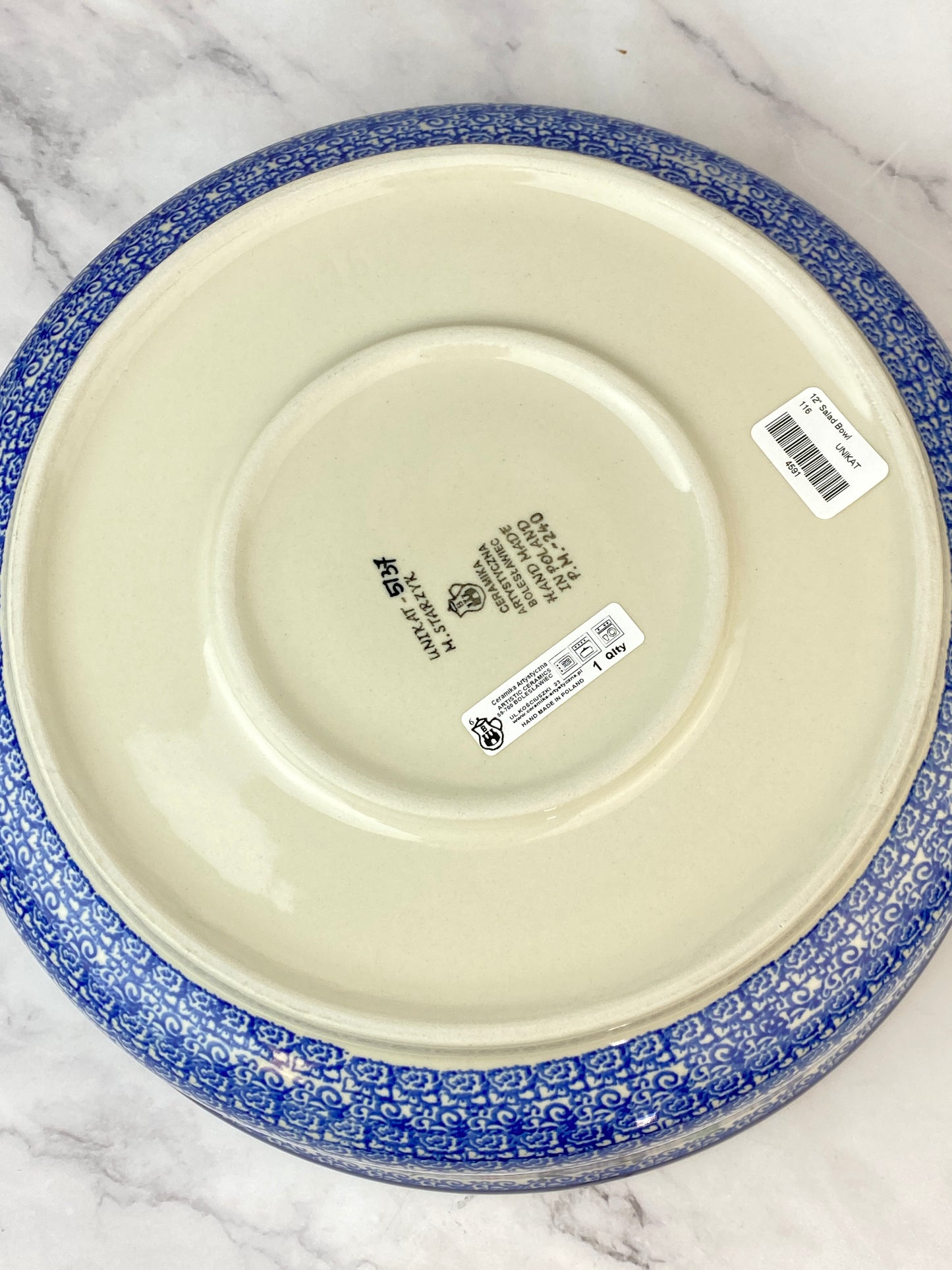 Large Unikat Serving Bowl - Shape 116 - Pattern U5137