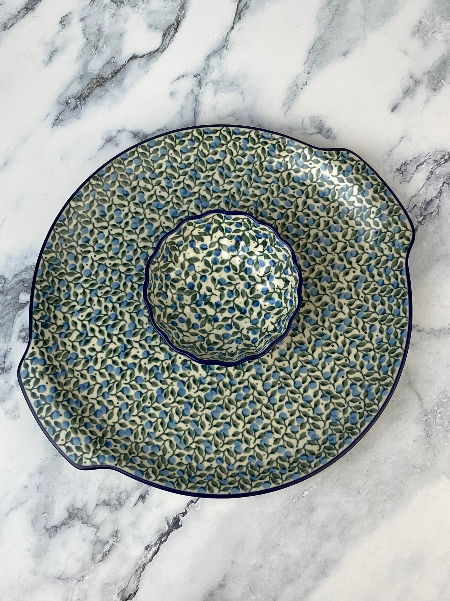 Round Platter With Handles / Pizza Stone - Shape 151 - Pattern 1658