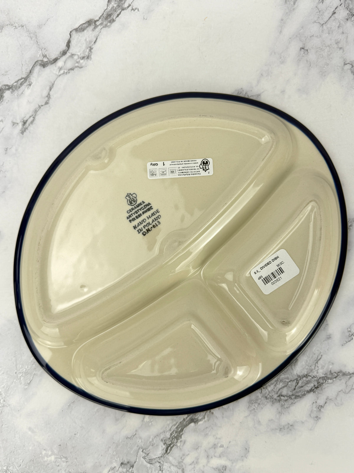 Divided Oval Dish - Shape 485 - Pattern 2222