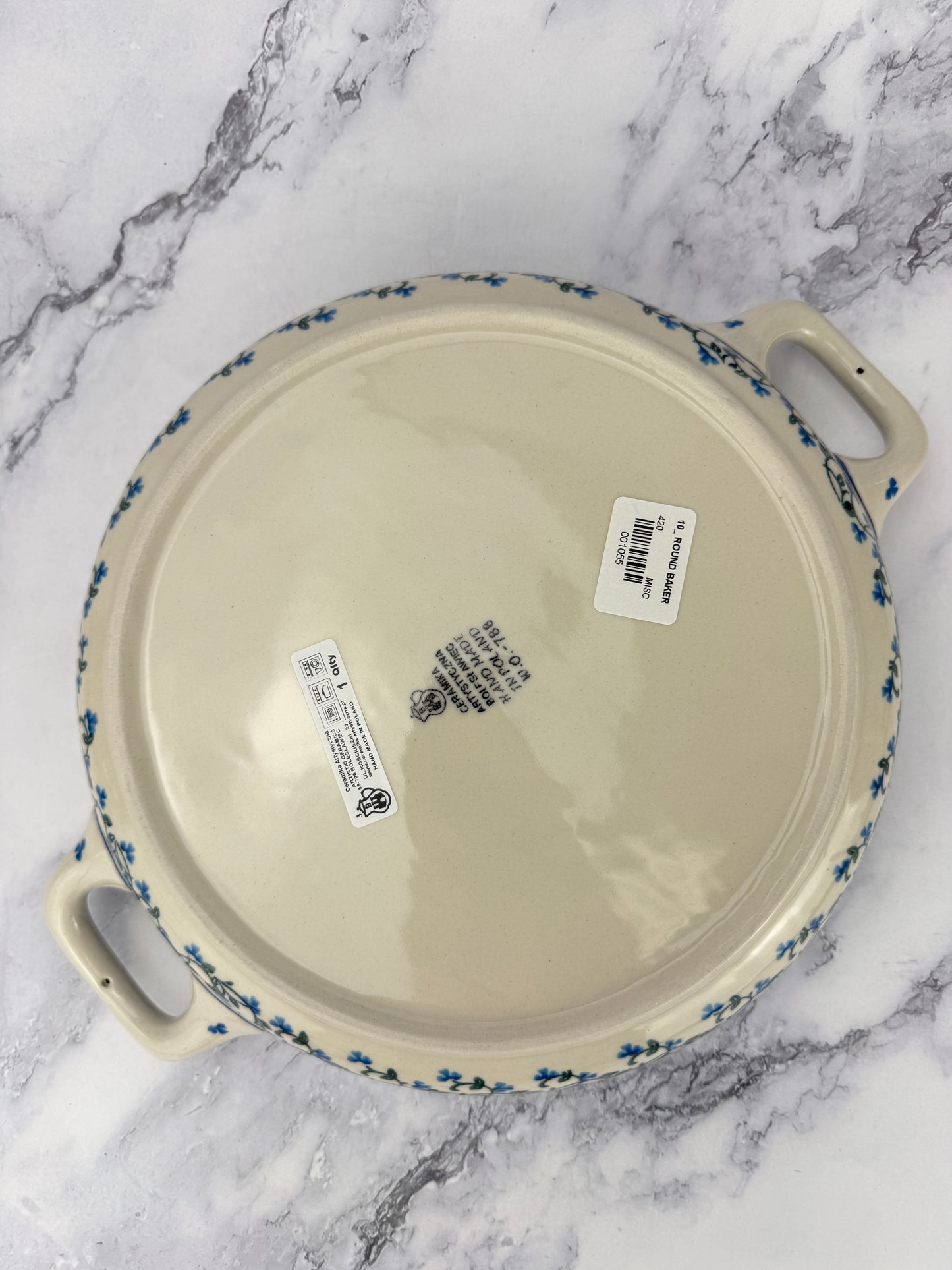10" Round Baker With Handles - Shape 420 - Pattern 1932