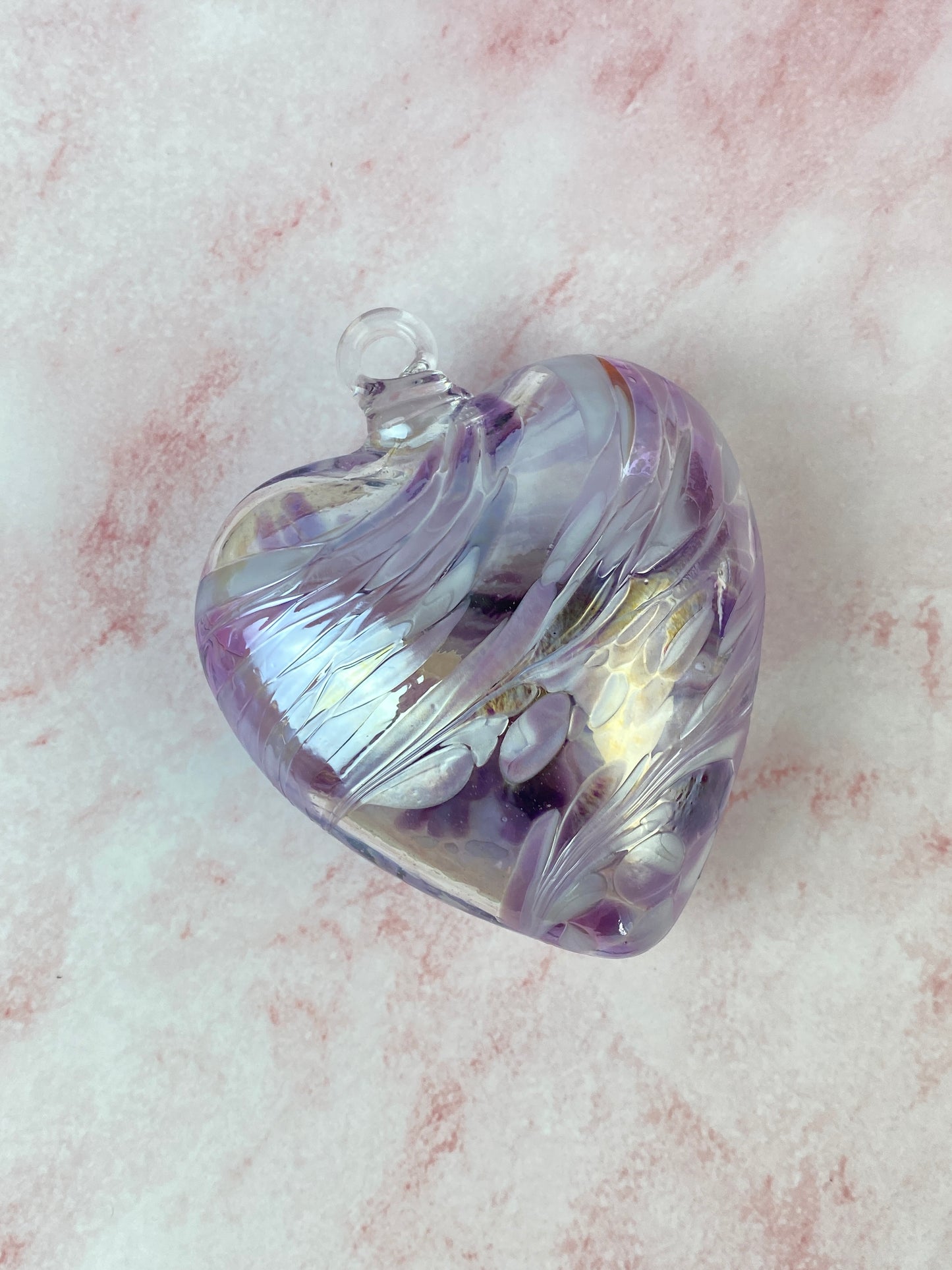 Borowski Glass Heart - Light Purple