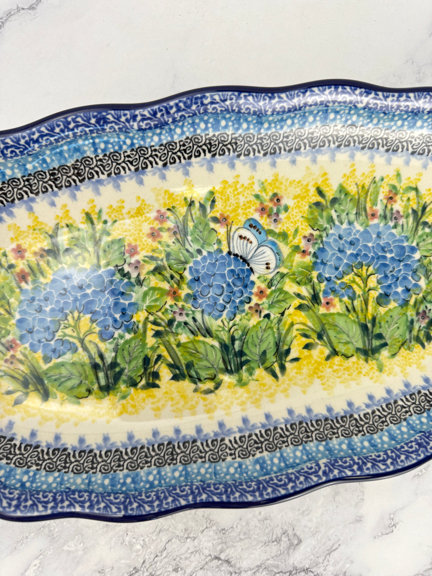 Scalloped Unikat Tray - Shape A42 - Pattern U5048