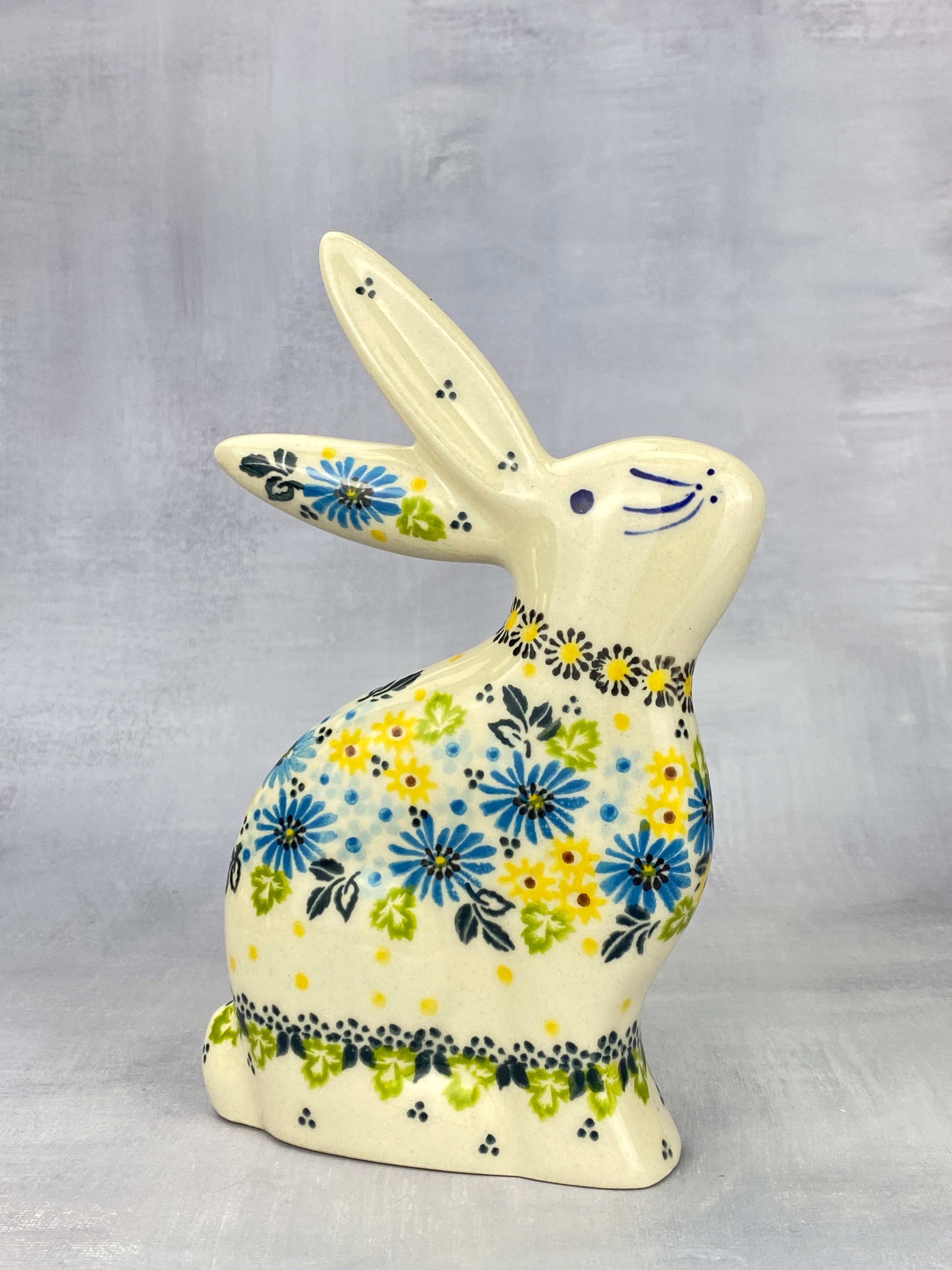 Tall Vena Bunny - Shape V613 - Blue Chicory – Polish Pottery Westlake