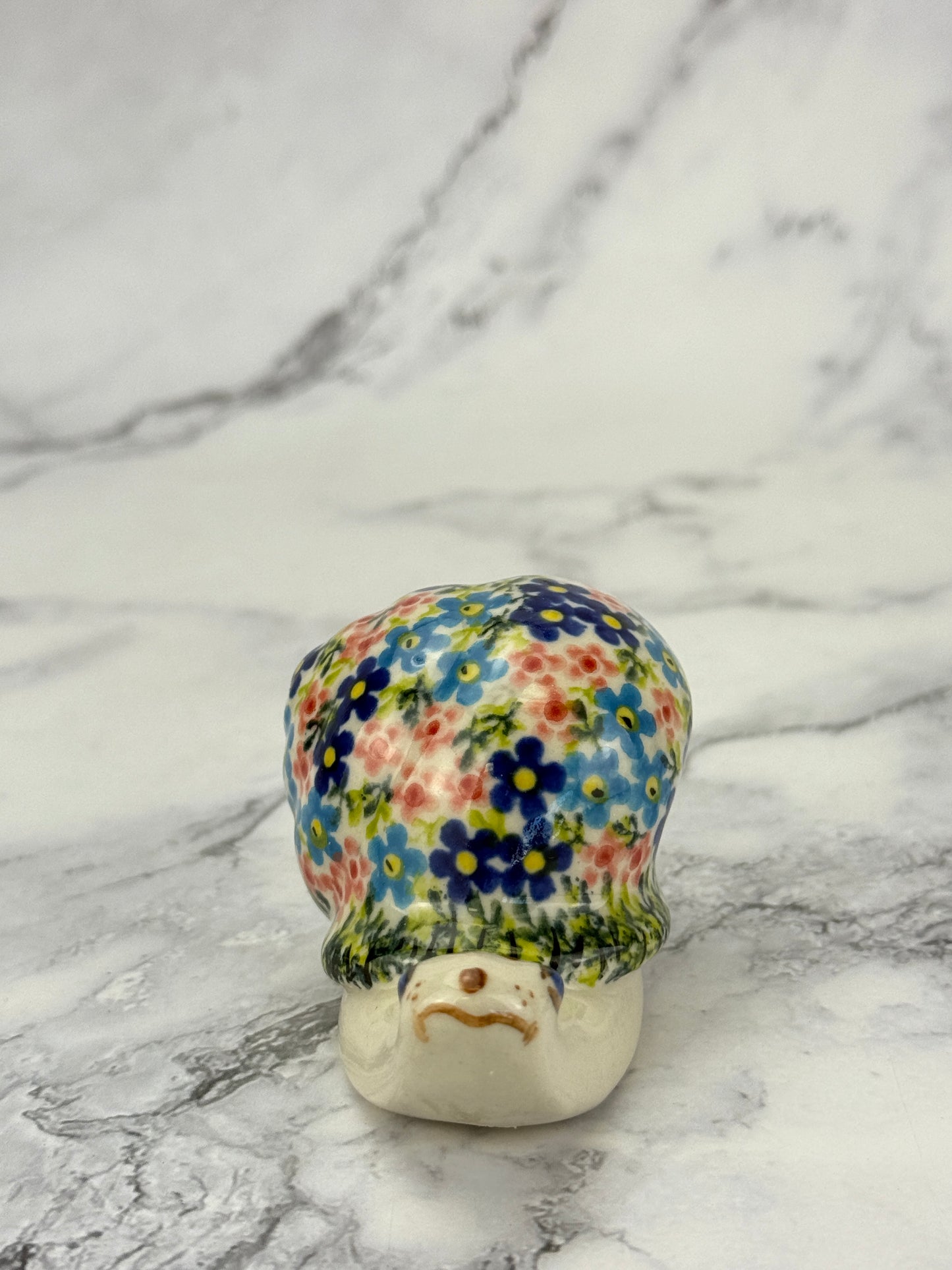 Snail Figurine - Shape V415 - Pattern Pink Posy