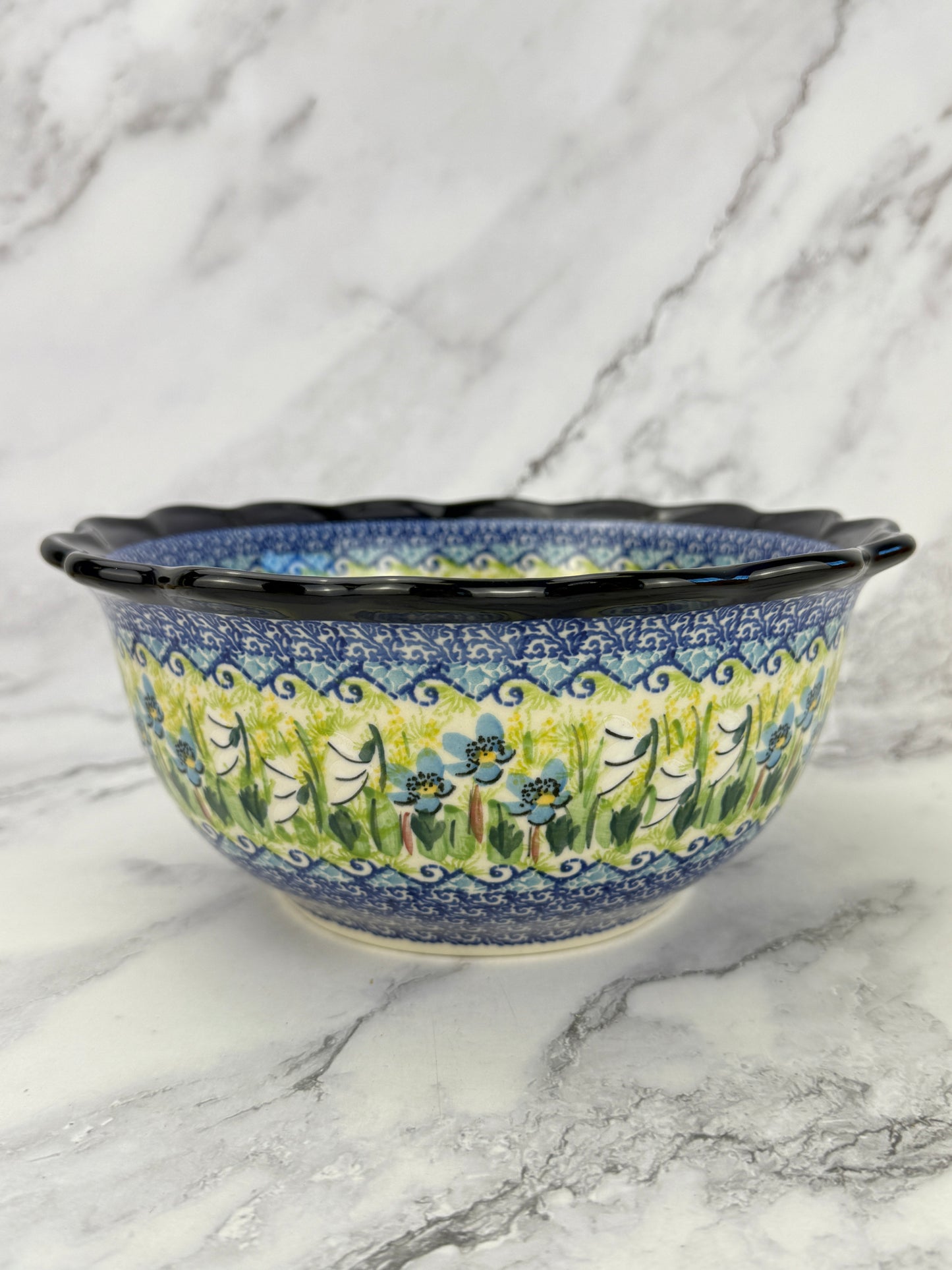 Large Unikat Ruffled Bowl - Shape 628 - Pattern U5071