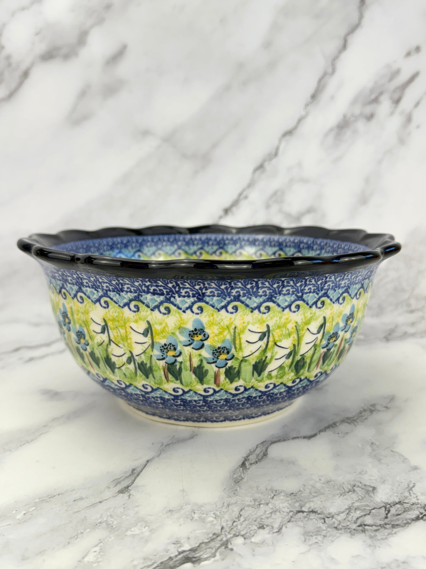 Large Unikat Ruffled Bowl - Shape 628 - Pattern U5071