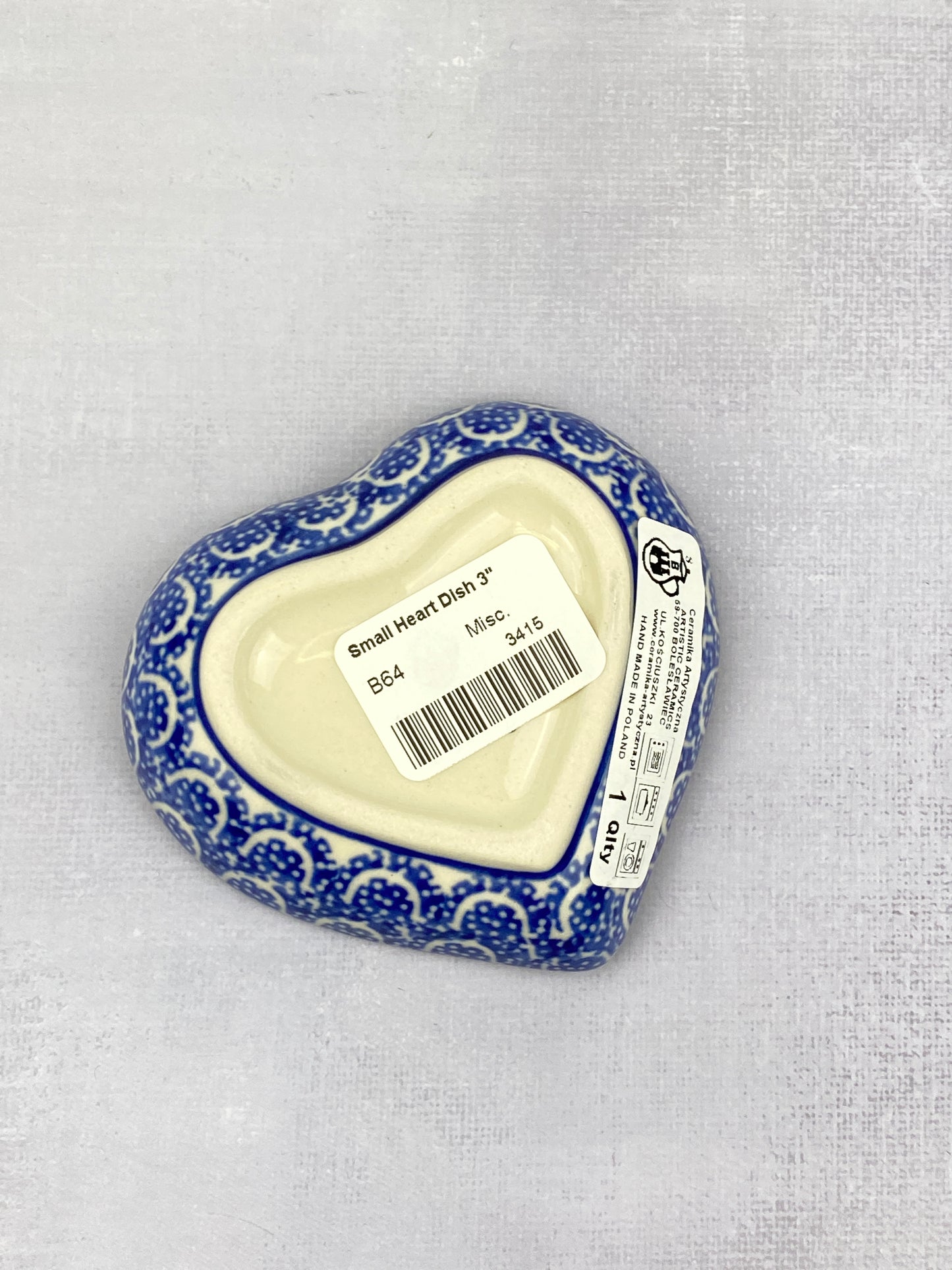 Heart Dish - Shape B64 - Pattern 1437