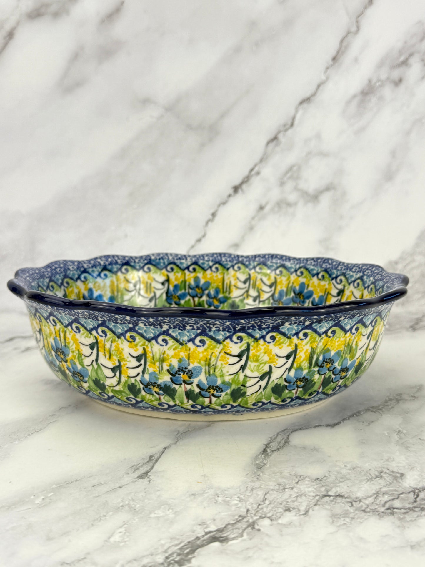 Scalloped Unikat Oval Bowl - Shape D78 - Pattern U5171