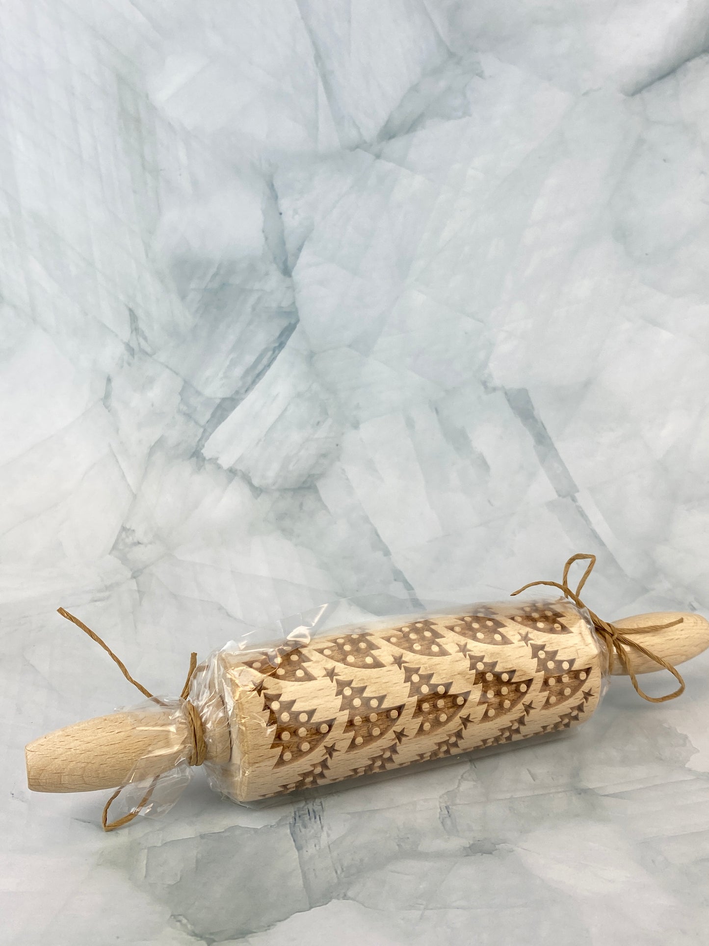 Wooden Holiday Rolling Pin - Reindeer Forest