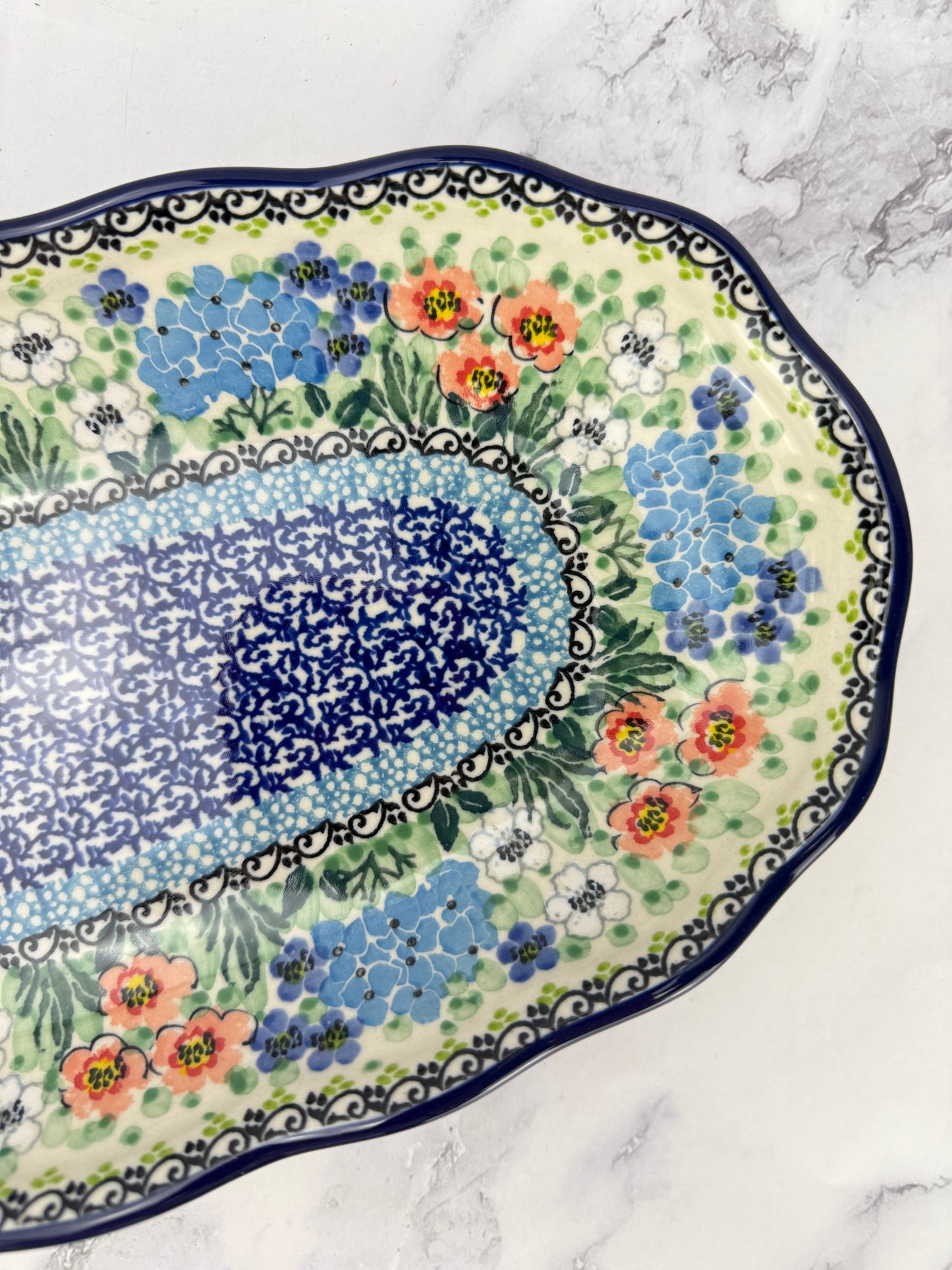 Scalloped Unikat Tray - Shape A42 - Pattern U5113