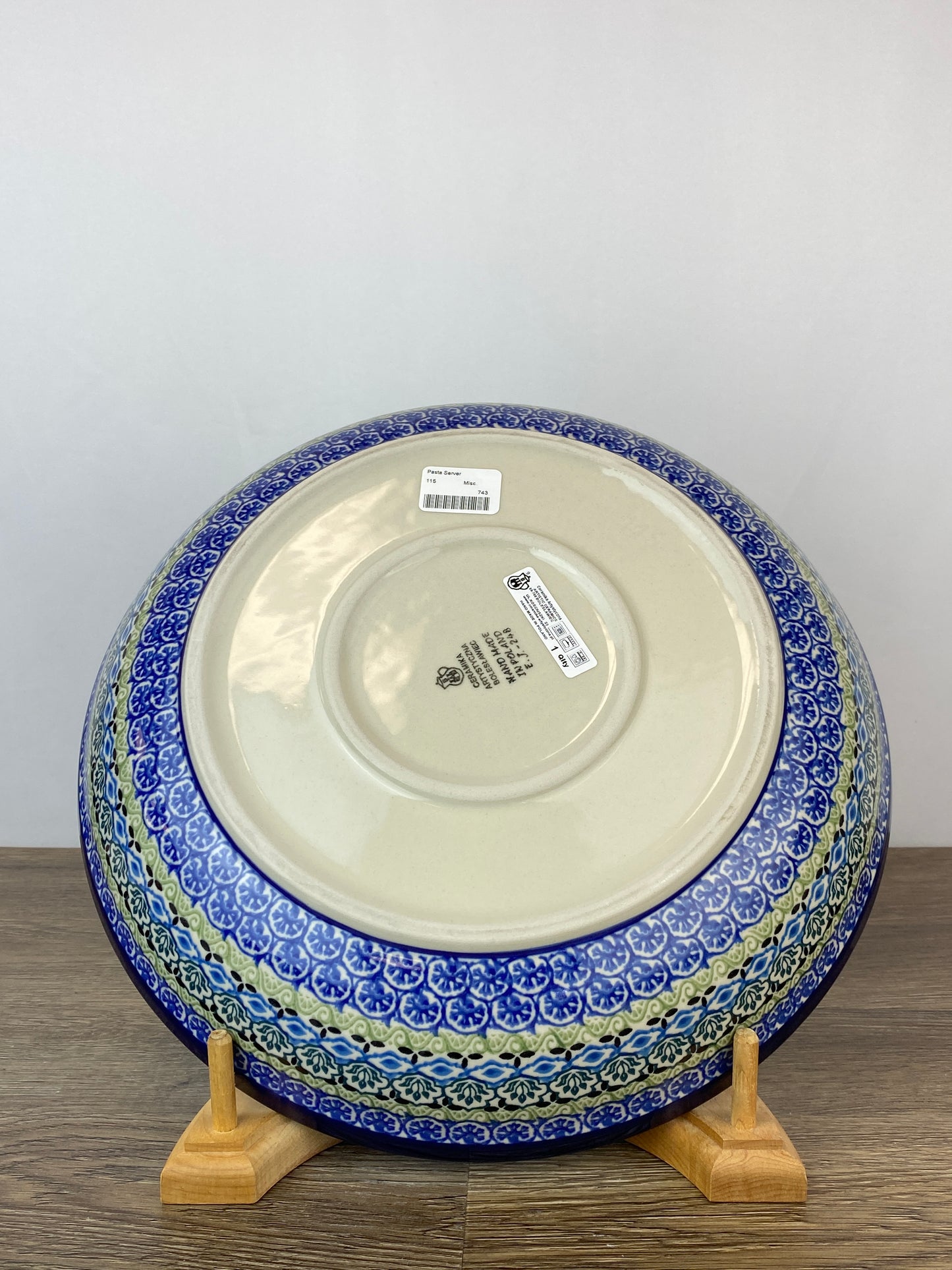 Pasta Server / Wide Shallow Bowl - Shape 115 - Pattern 1858