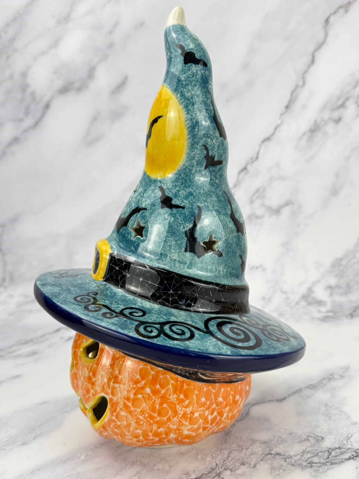 Unikat Pumpkin with Witch Hat - Shape H30 -  Pattern - U7914