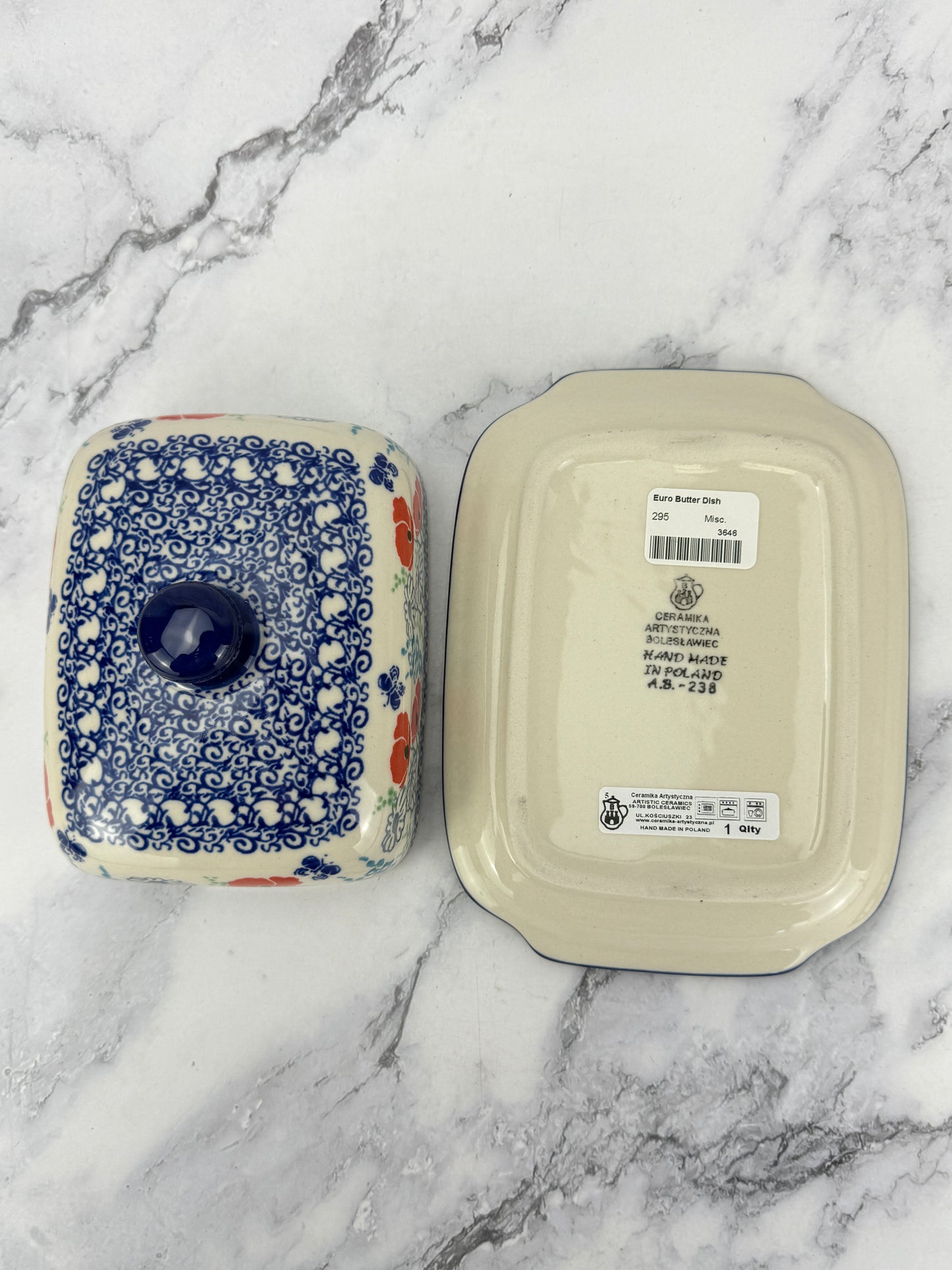 Euro Butter Dish - Shape 295 - Pattern 2901