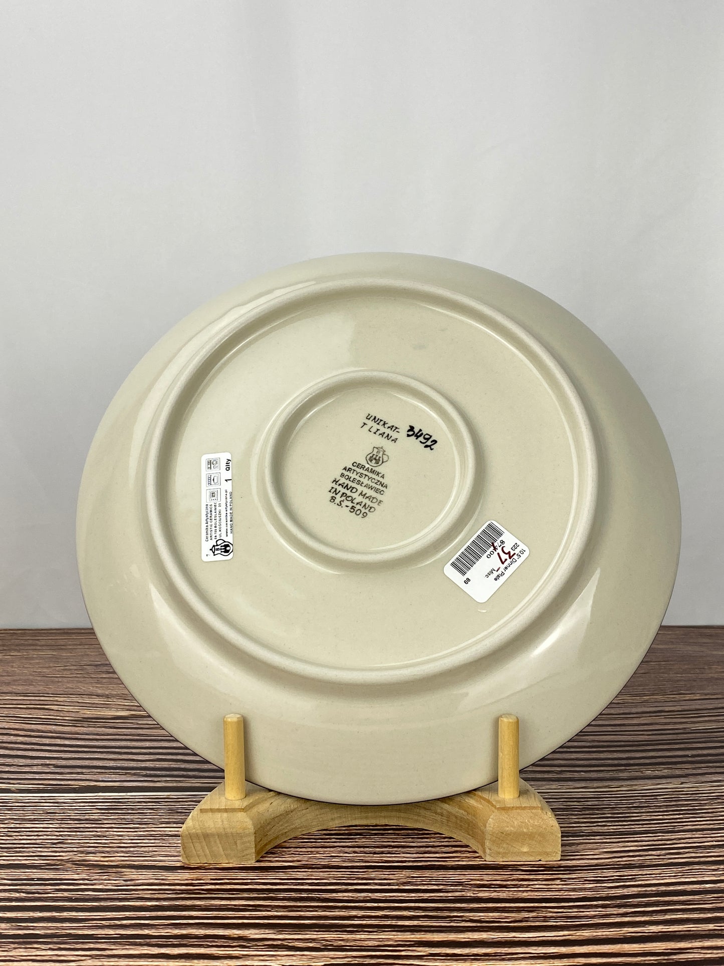 SALE 10.5" Dinner Plate - Shape 223 - Pattern U3492