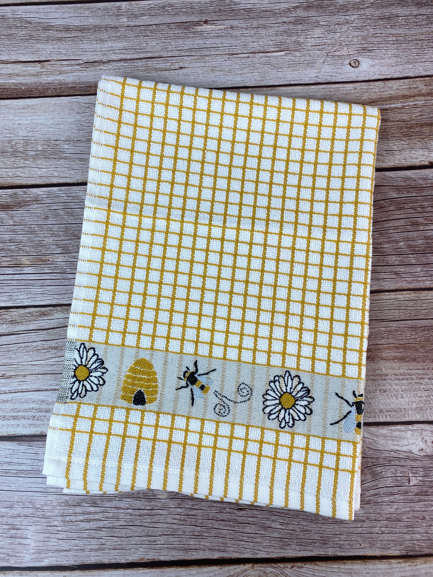 100% Cotton Towel - Bees and Daisies