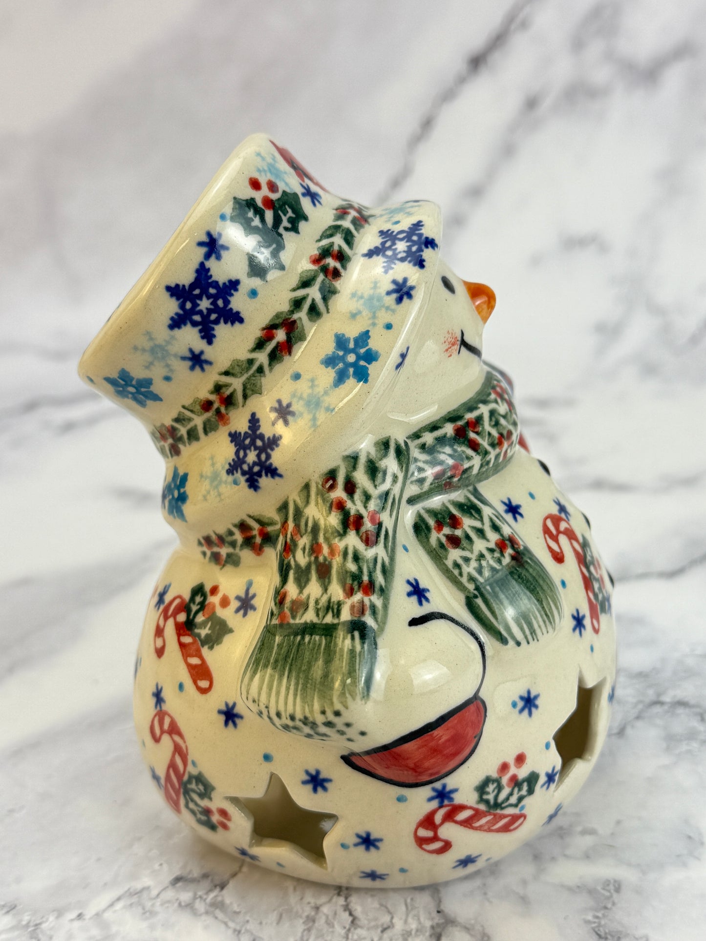 Vena Small Snowman - Shape V655 - Candy Canes and Holly