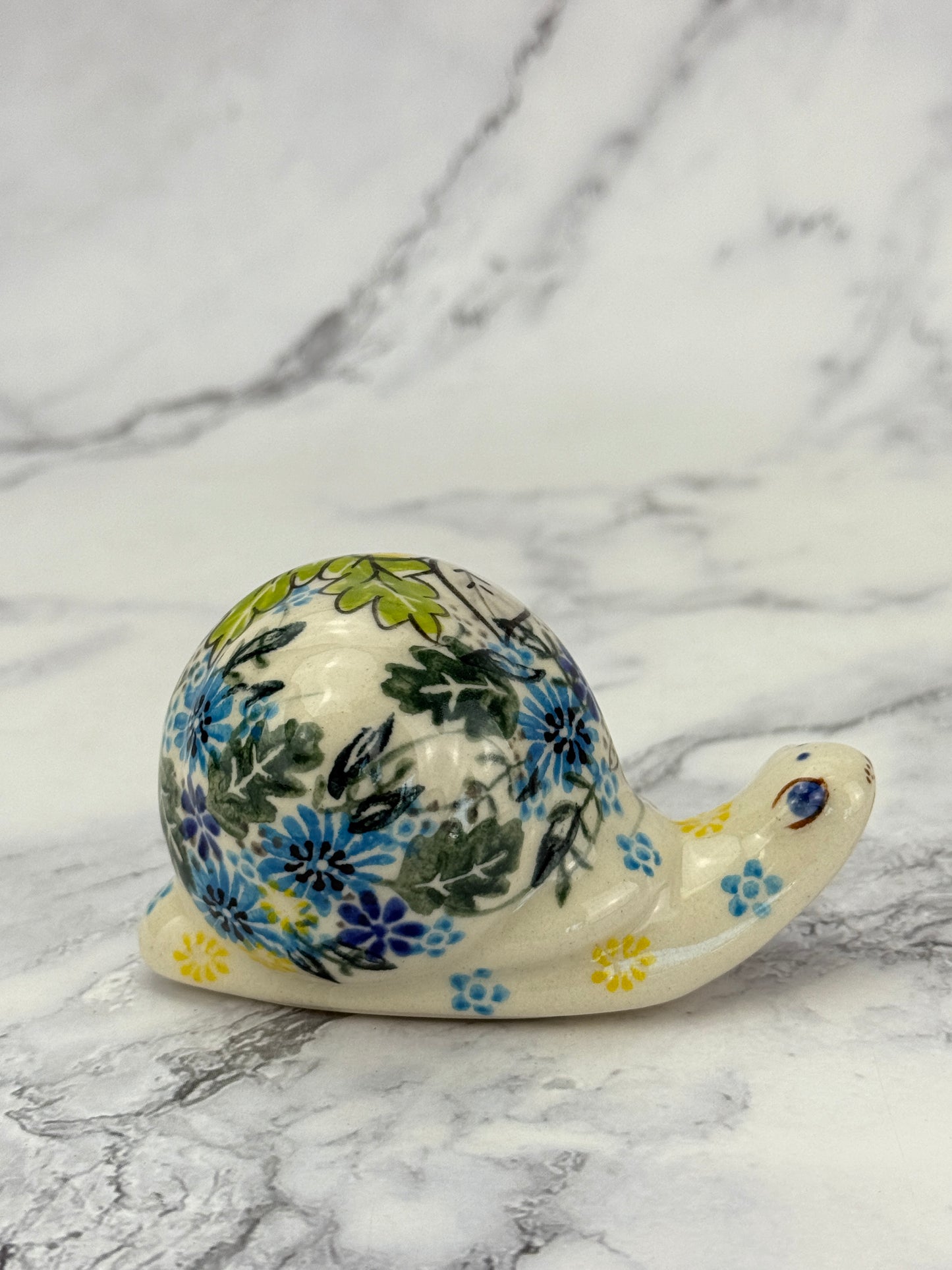 Snail Figurine - Shape V415 - Pattern Sunny Bloom