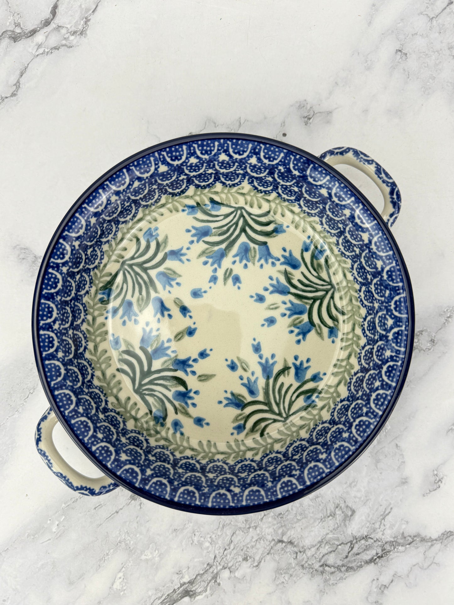 Small Round Baker with Handles - Shape C40 - Pattern 1432