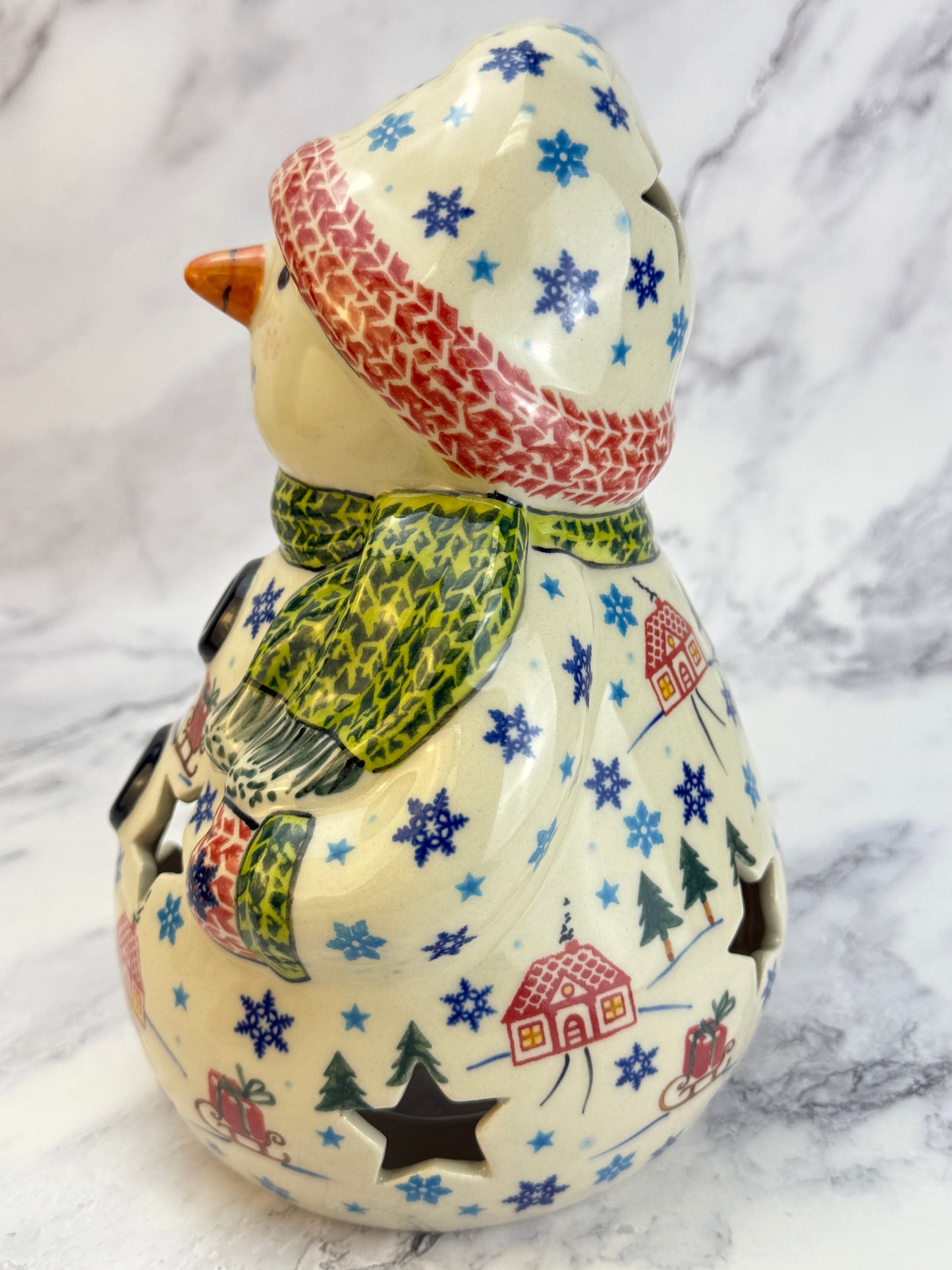 Vena Snowman With Broomstick - Shape V641 - Cottage