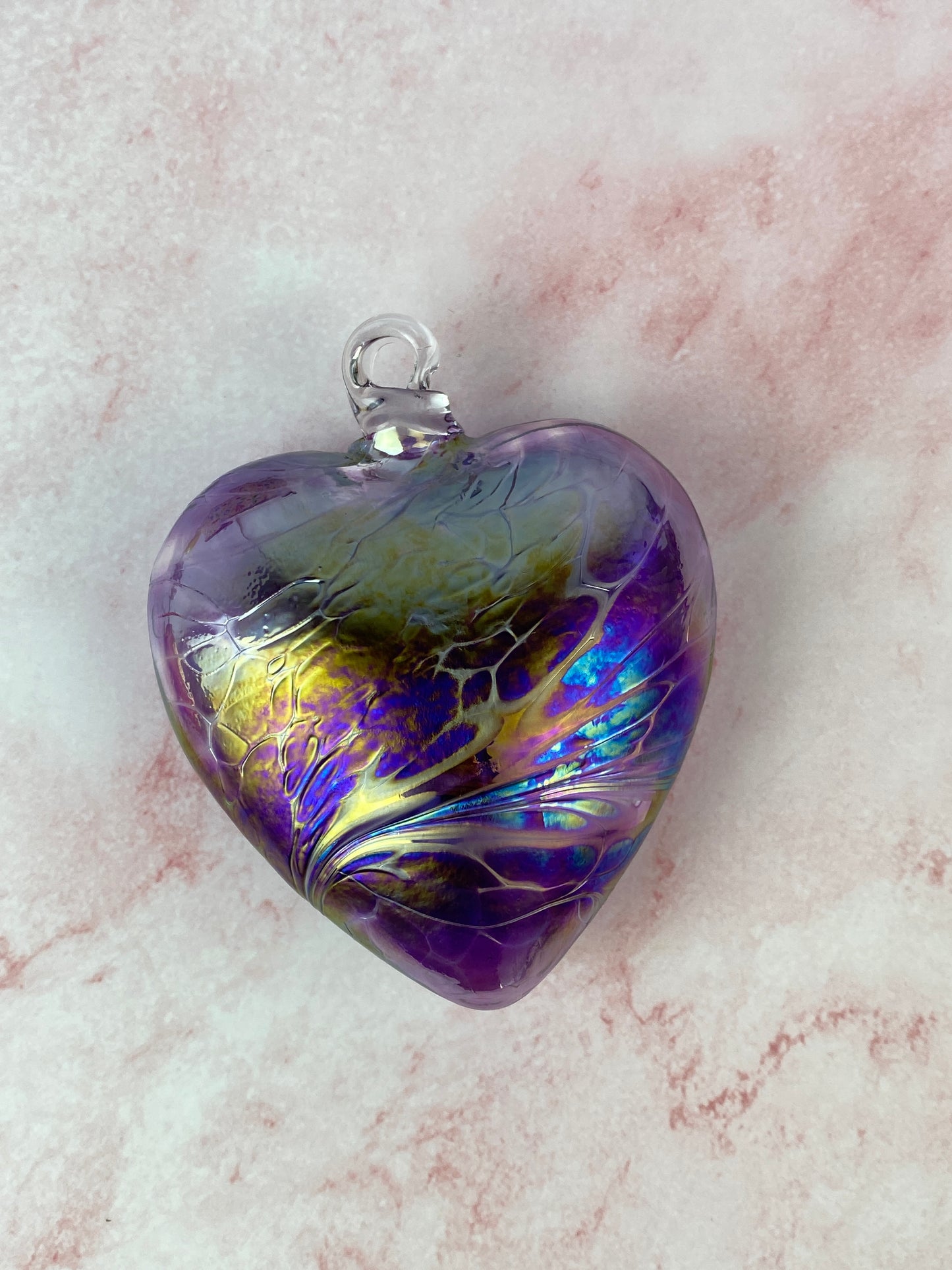 Borowski Glass Heart - Purple