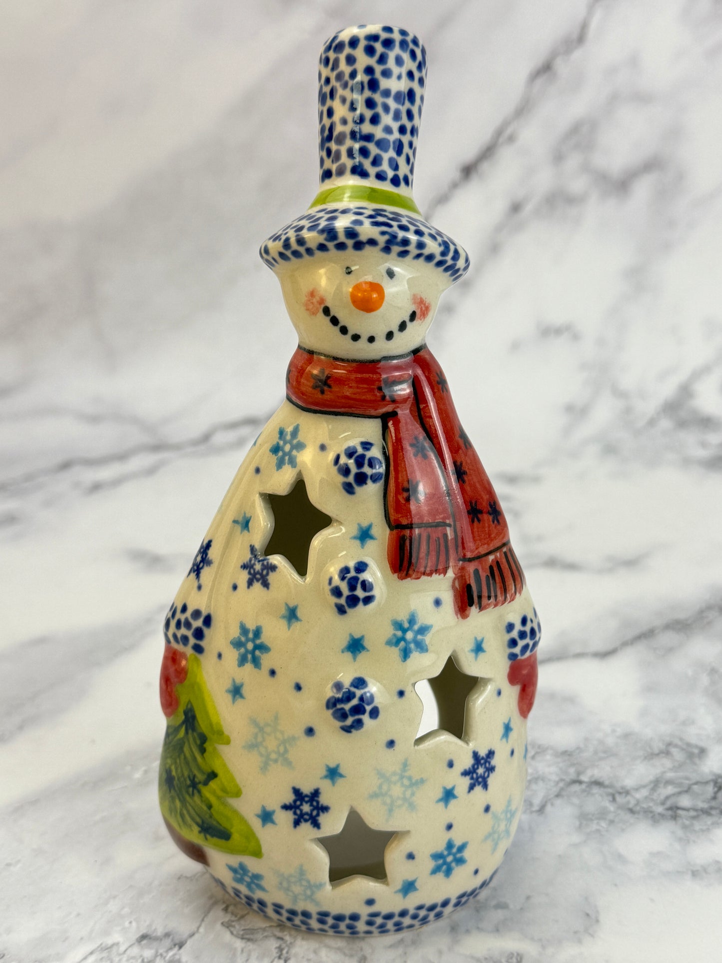 Vena Snowman With Tree - Shape V667 - Snowflake