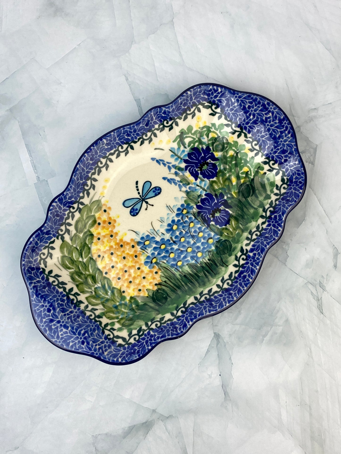 Small Wavy Unikat Platter - Shape 785 - Pattern U2380