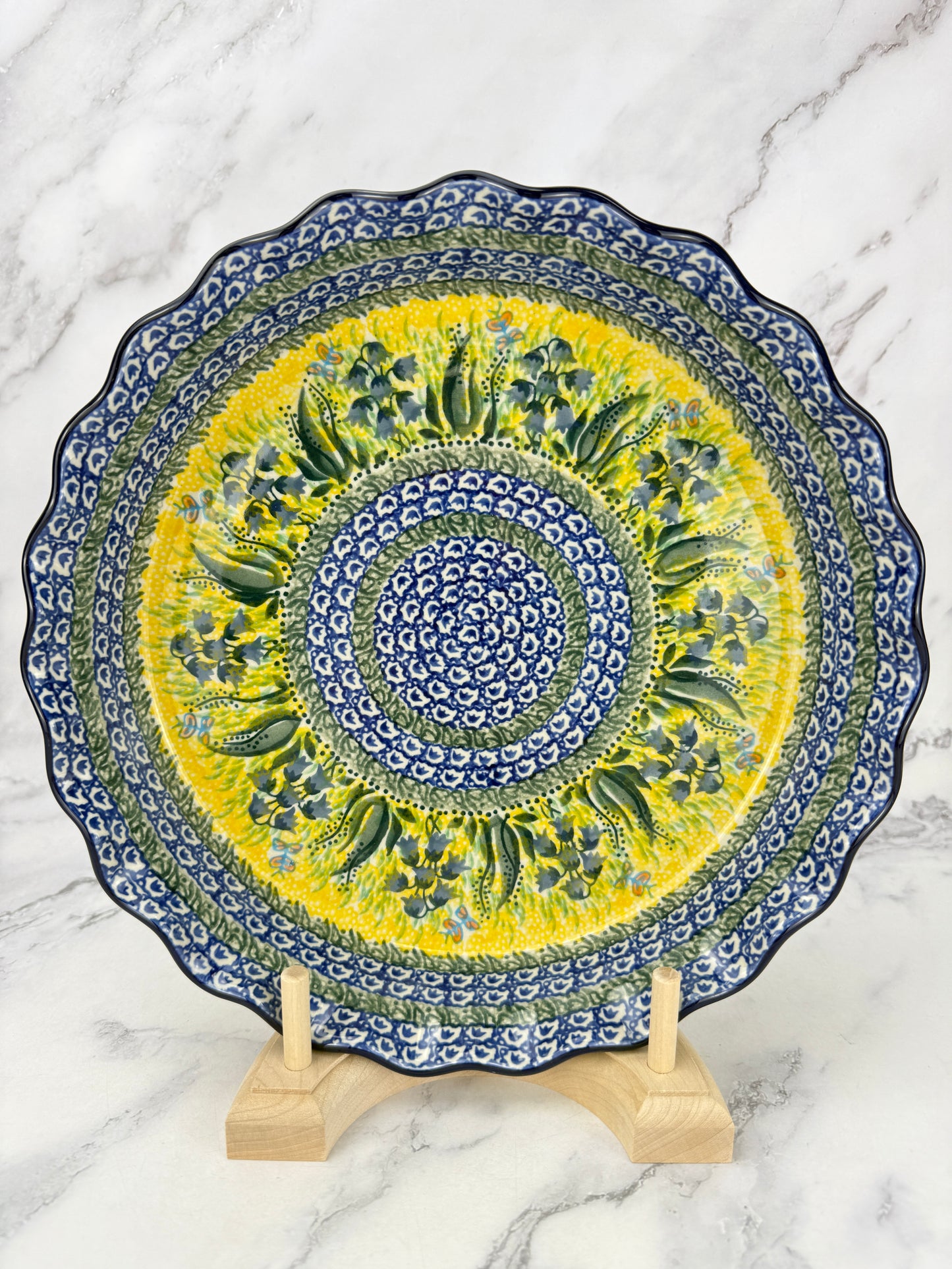 Ruffled Unikat Pie Plate / Round Baker - Shape 636 - Pattern U1483