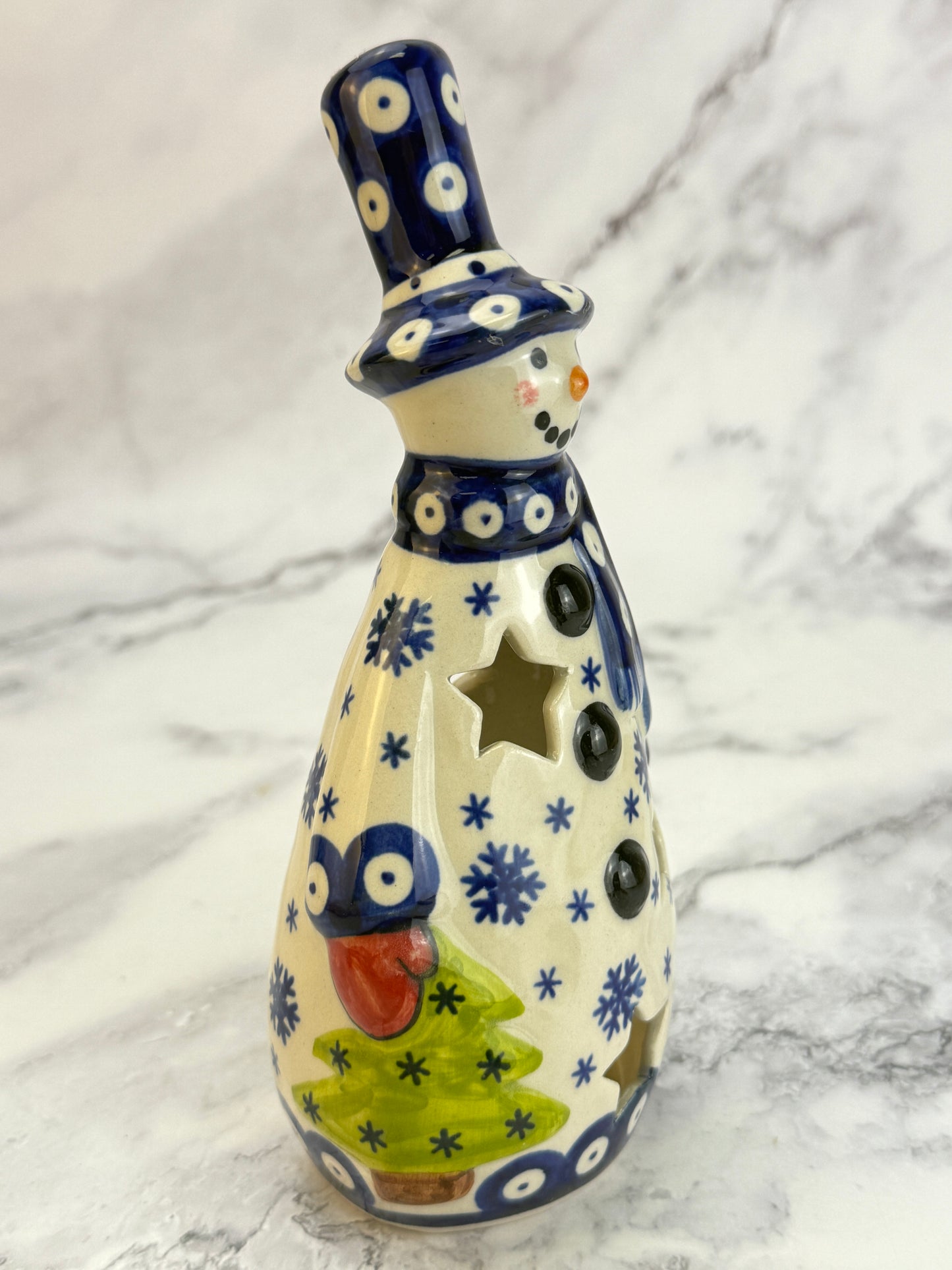 Vena Snowman With Tree - Shape V667 - Snowflake Owl Eye