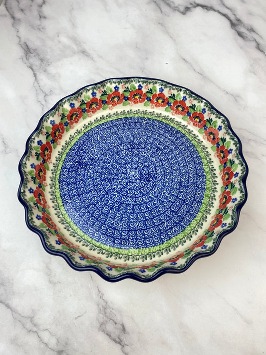 Ruffled Pie Plate / Round Baker  - Shape 636 - Pattern 3219