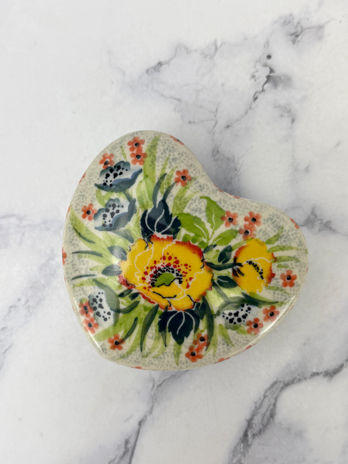 Covered Unikat Heart Dish - Shape G95 - Pattern U5273