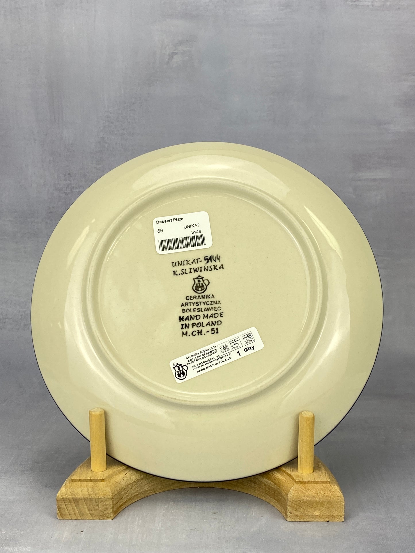 8" Unikat Dessert Plate - Shape 86 - Pattern U5144