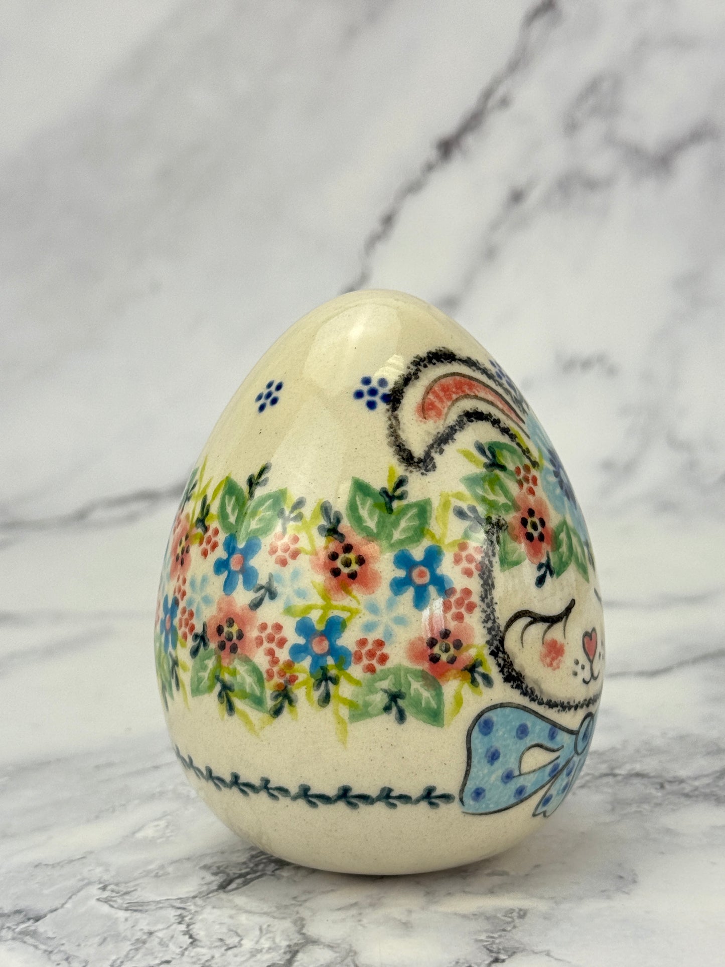 XL Vena Egg - Shape V235 - Blue Bow Tie Bunny
