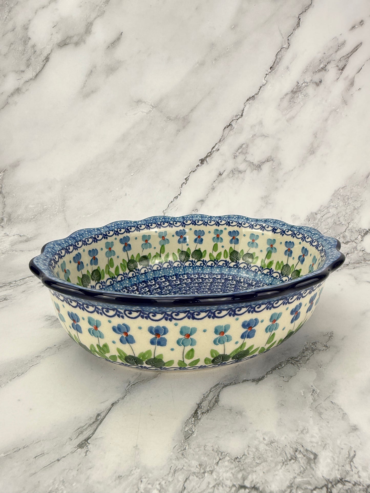 Scalloped Oval Bowl - Shape D78 - Pattern 2668
