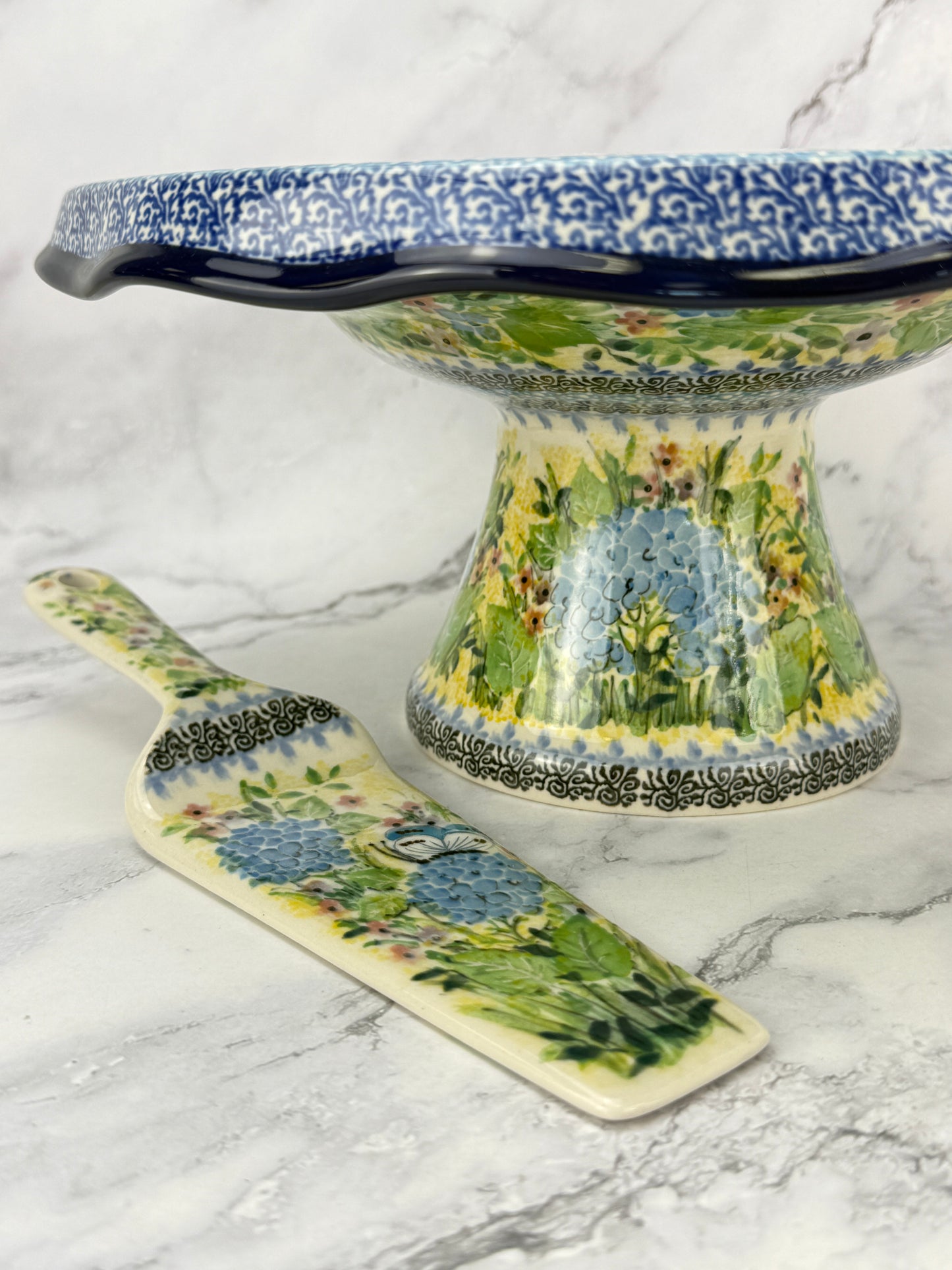 Unikat Pedestal Cake Plate & Server - Shape 148 & 438 - Pattern U5048