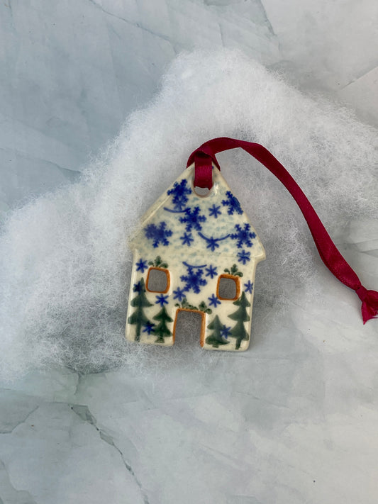 Vena Unikat House Ornament - Shape V605 - Snowflakes & Pine Trees