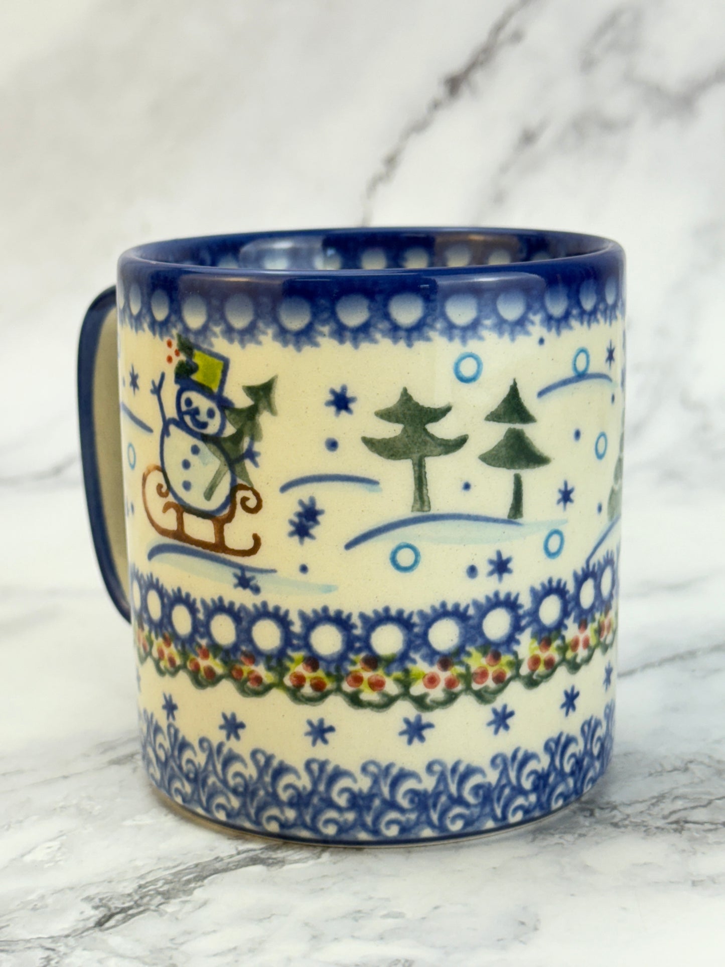 Vena Unikat 12oz Holiday Mug - Shape V055 - Happy Snowman