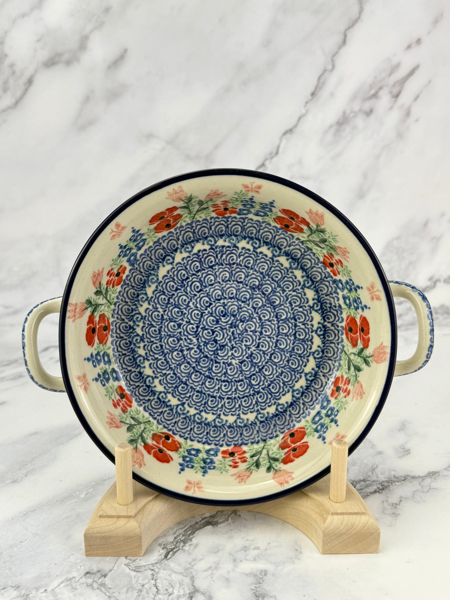 Small Round Baker with Handles - Shape C40 - Pattern 3220