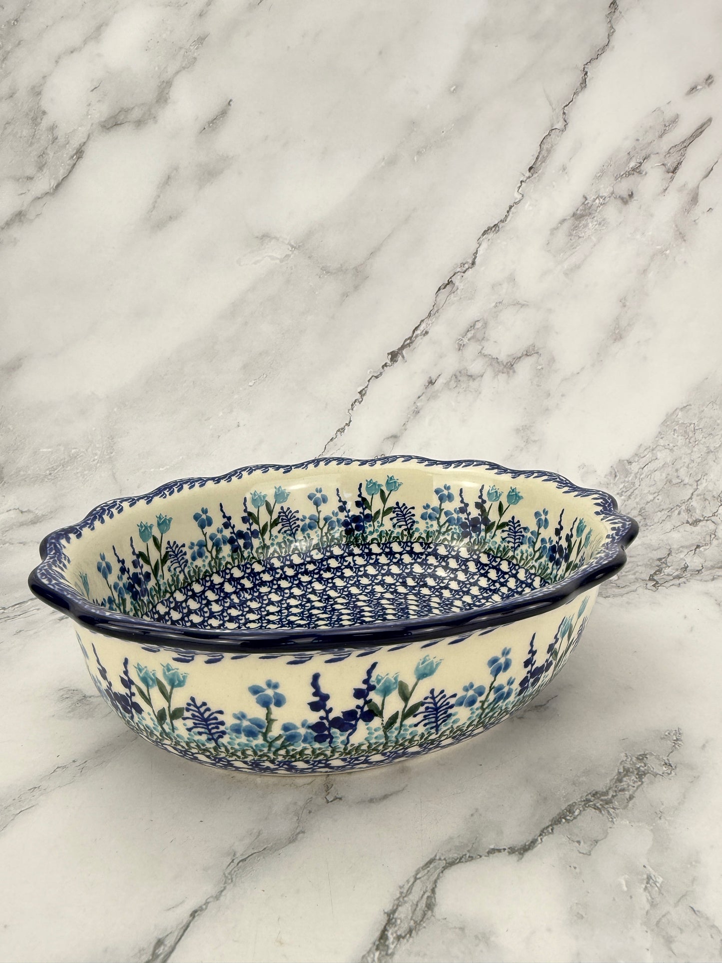 Scalloped Oval Bowl - Shape D78 - Pattern 2898