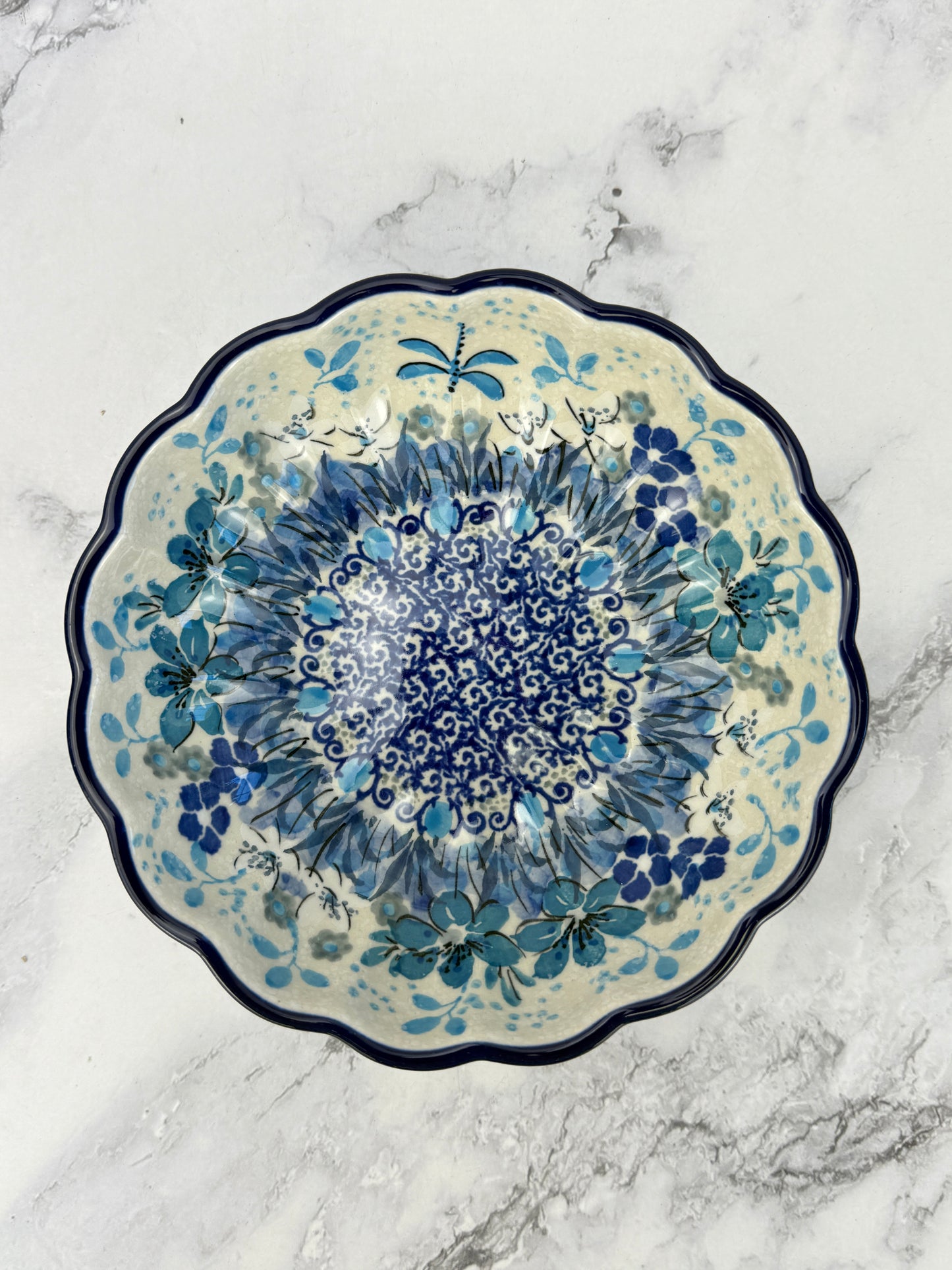 Unikat Ruffled Bowl - Shape 448 - Pattern U4964