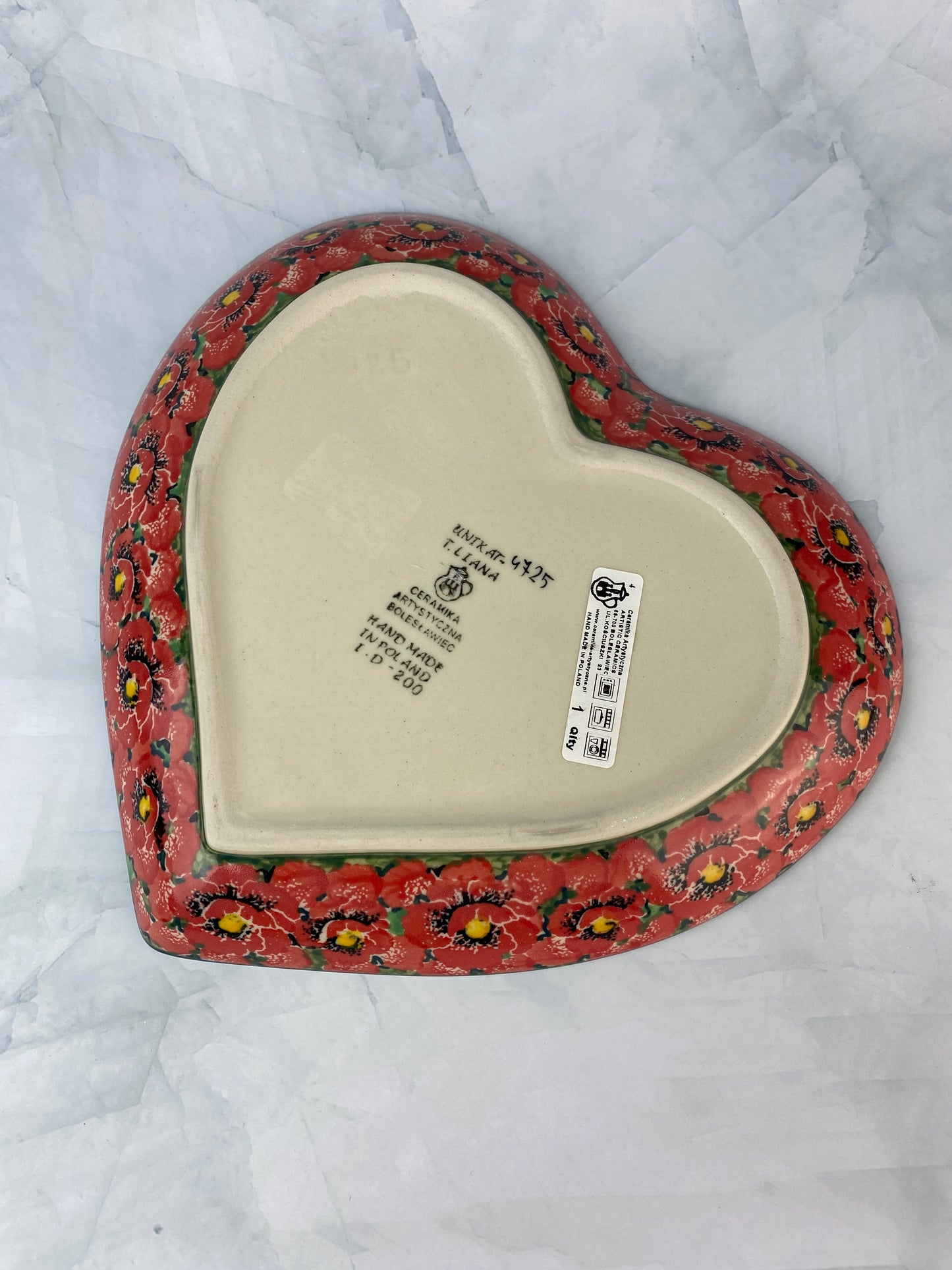 SALE Large Unikat Heart - Shape 925 - Pattern U4725