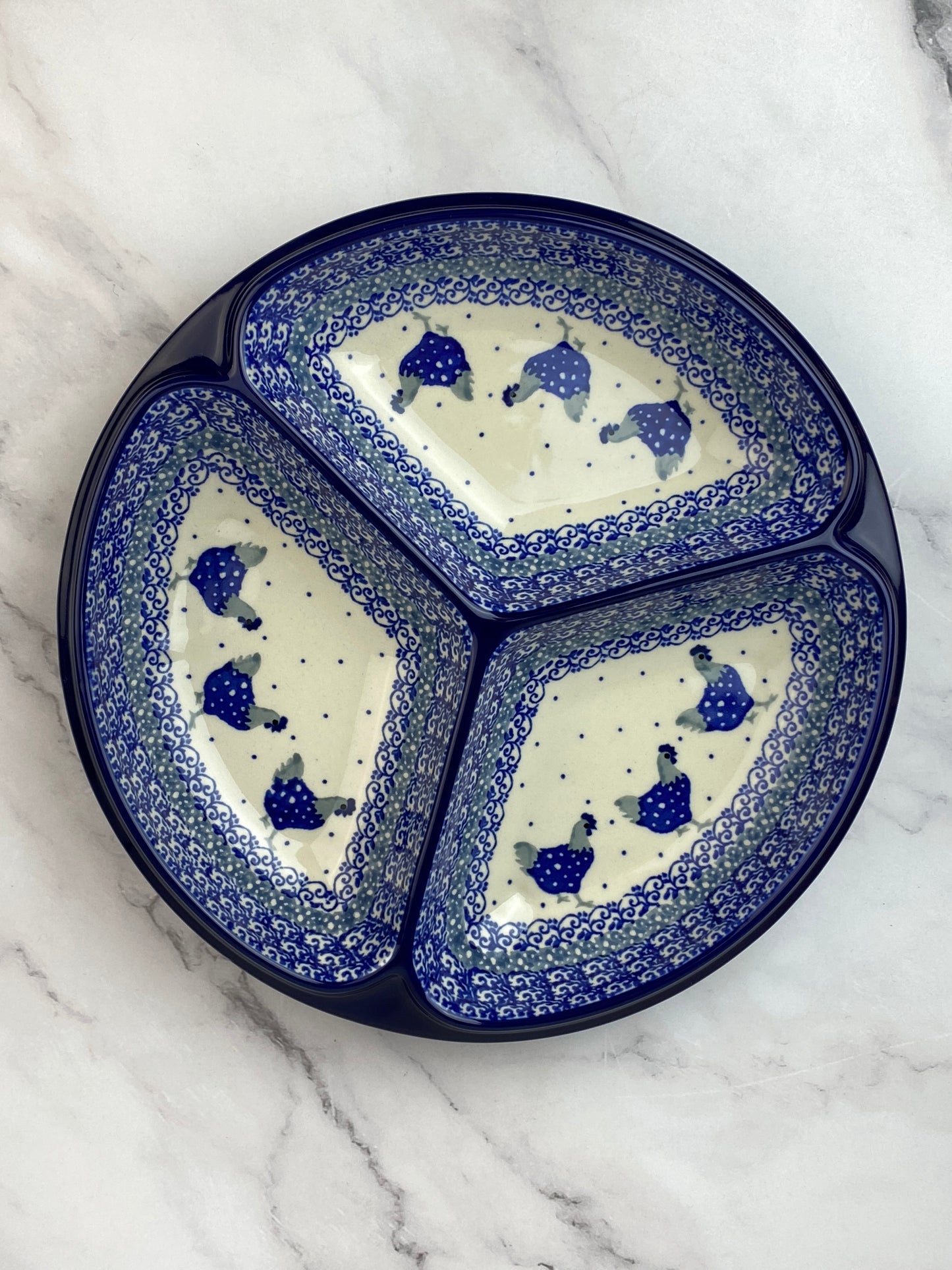 Divided Round Dish - Shape 484 - Pattern 2597