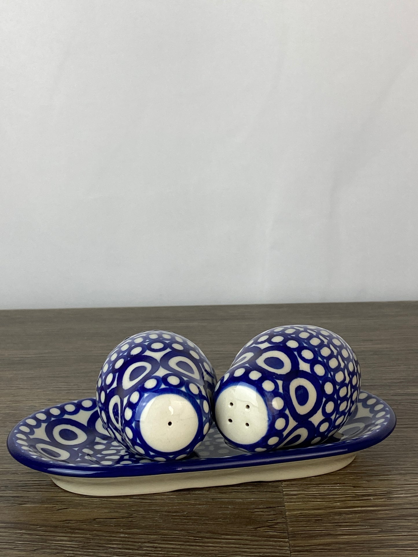 SALE Salt and Pepper Set with Tray - Shape 131 - Pattern 13