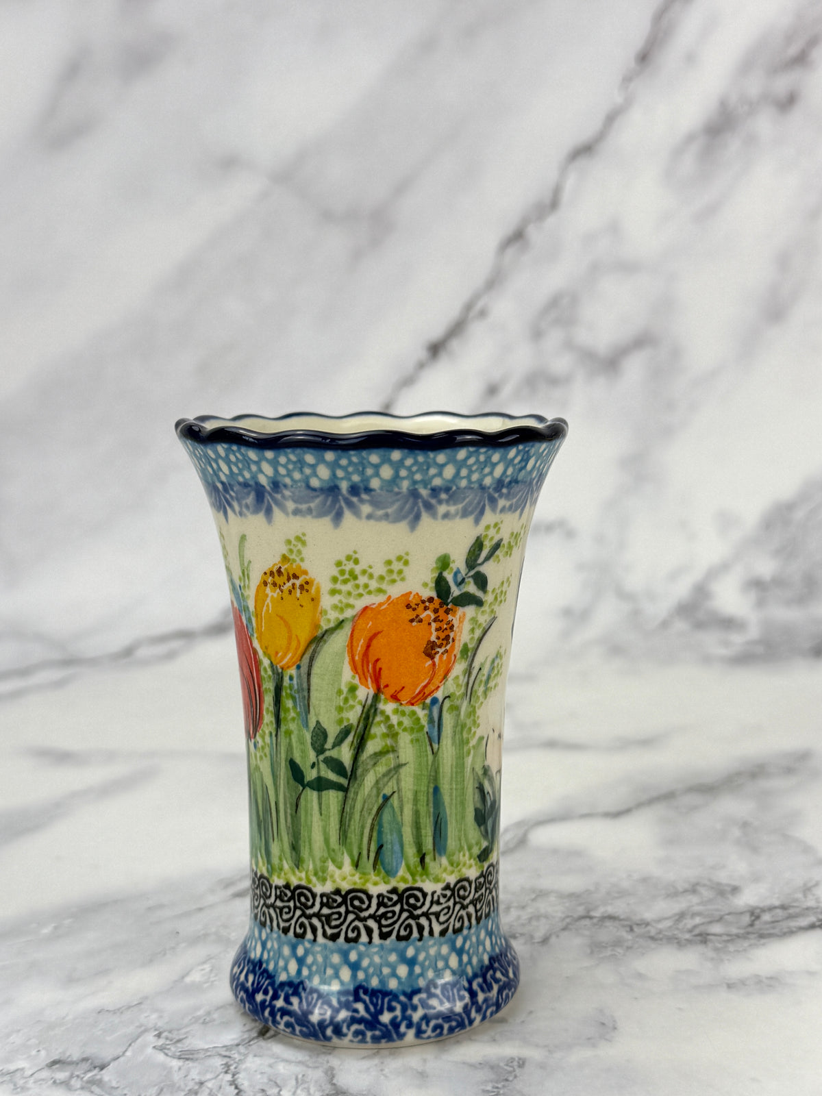 Ruffled Unikat Bud Vase - Shape 127 - Pattern U5314