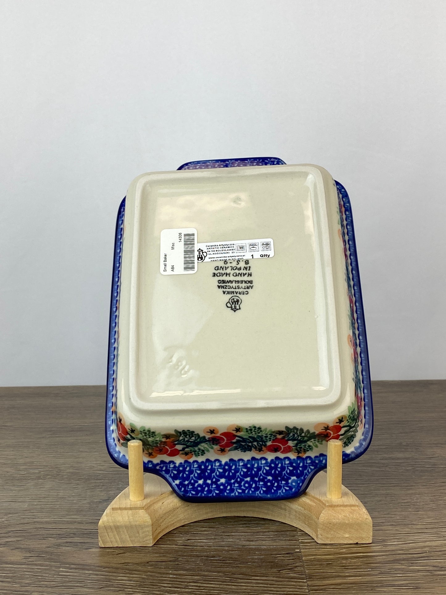 SALE Rectangular Baker with Handles - Shape A84 - Pattern 1414