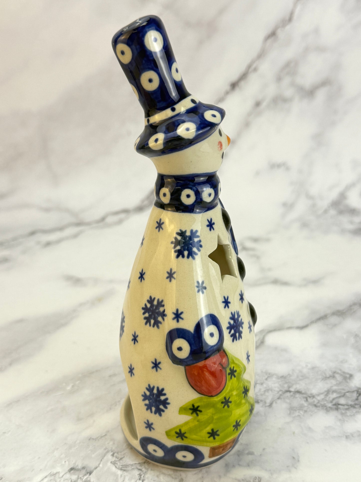 Vena Snowman With Tree - Shape V667 - Snowflake Owl Eye