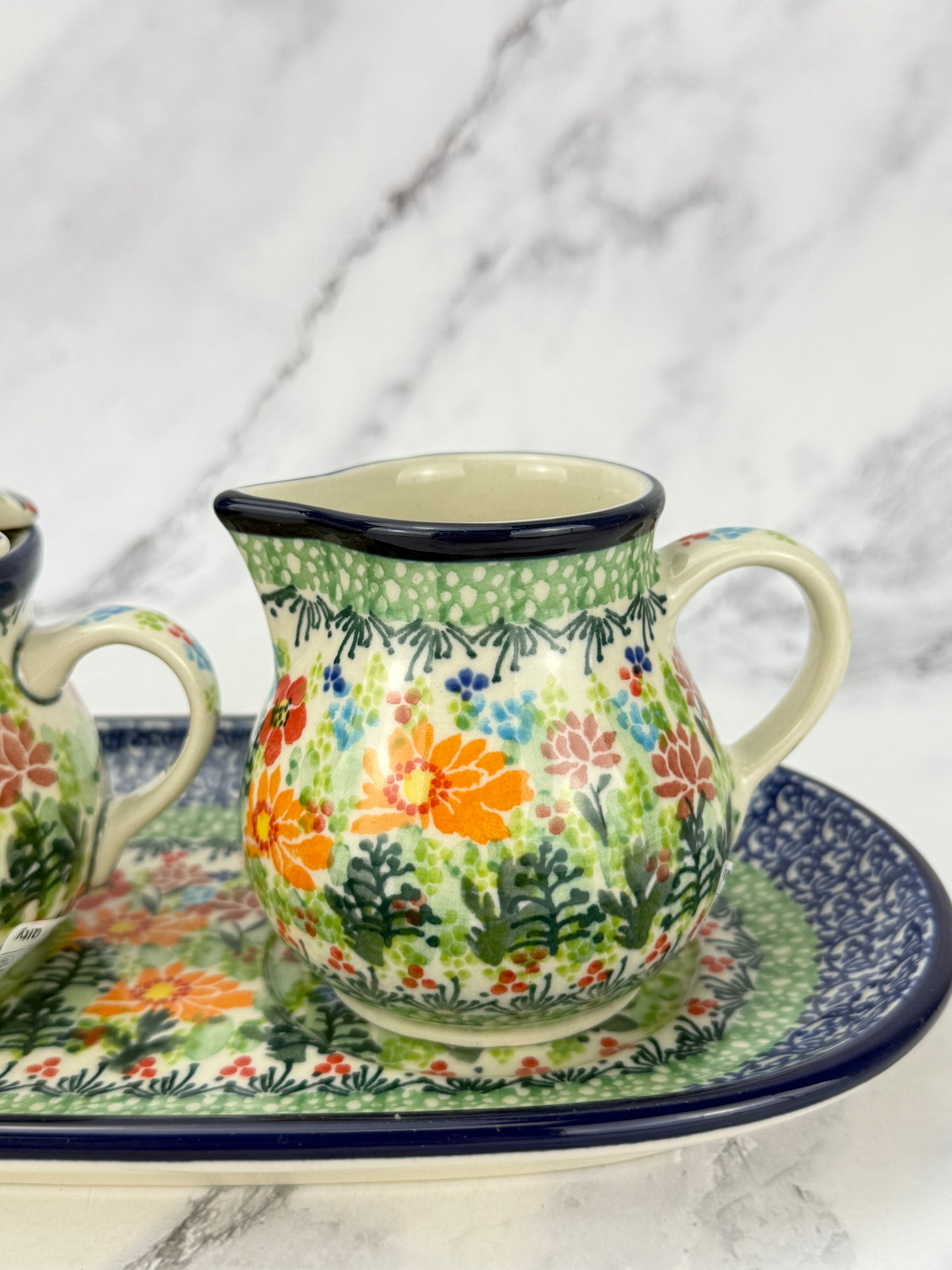 Unikat Creamer and Sugar with Tray - Shape 422 - Pattern U5237