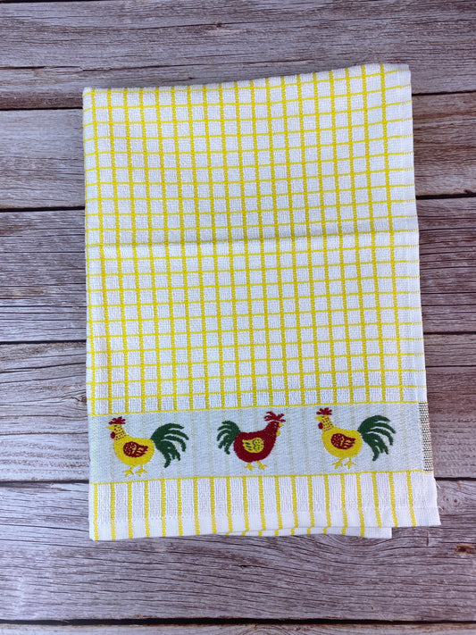 100% Cotton Towel - Chickens and Roosters
