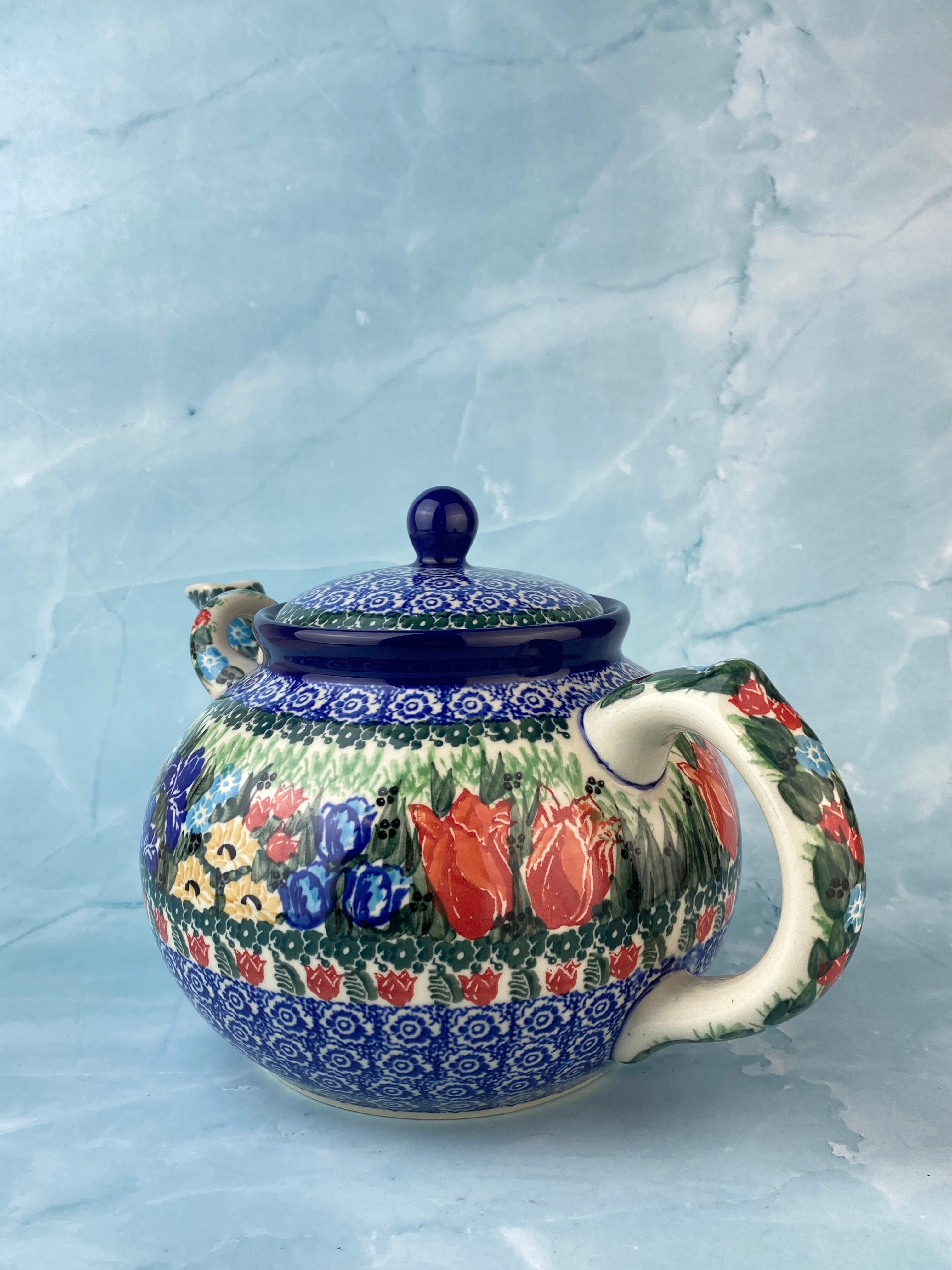 Fashion Polish Pottery Teapot-Unikat 1 1/4 qt