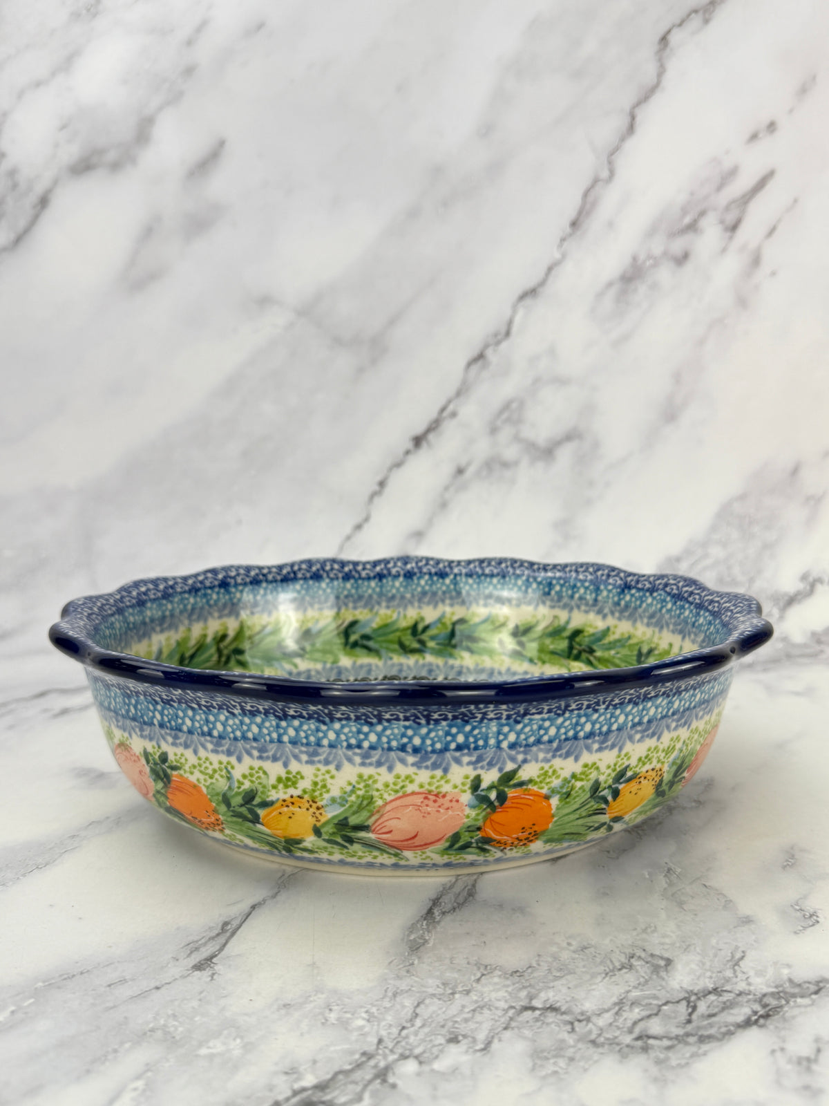 Scalloped Unikat Oval Bowl - Shape D78 - Pattern U5314