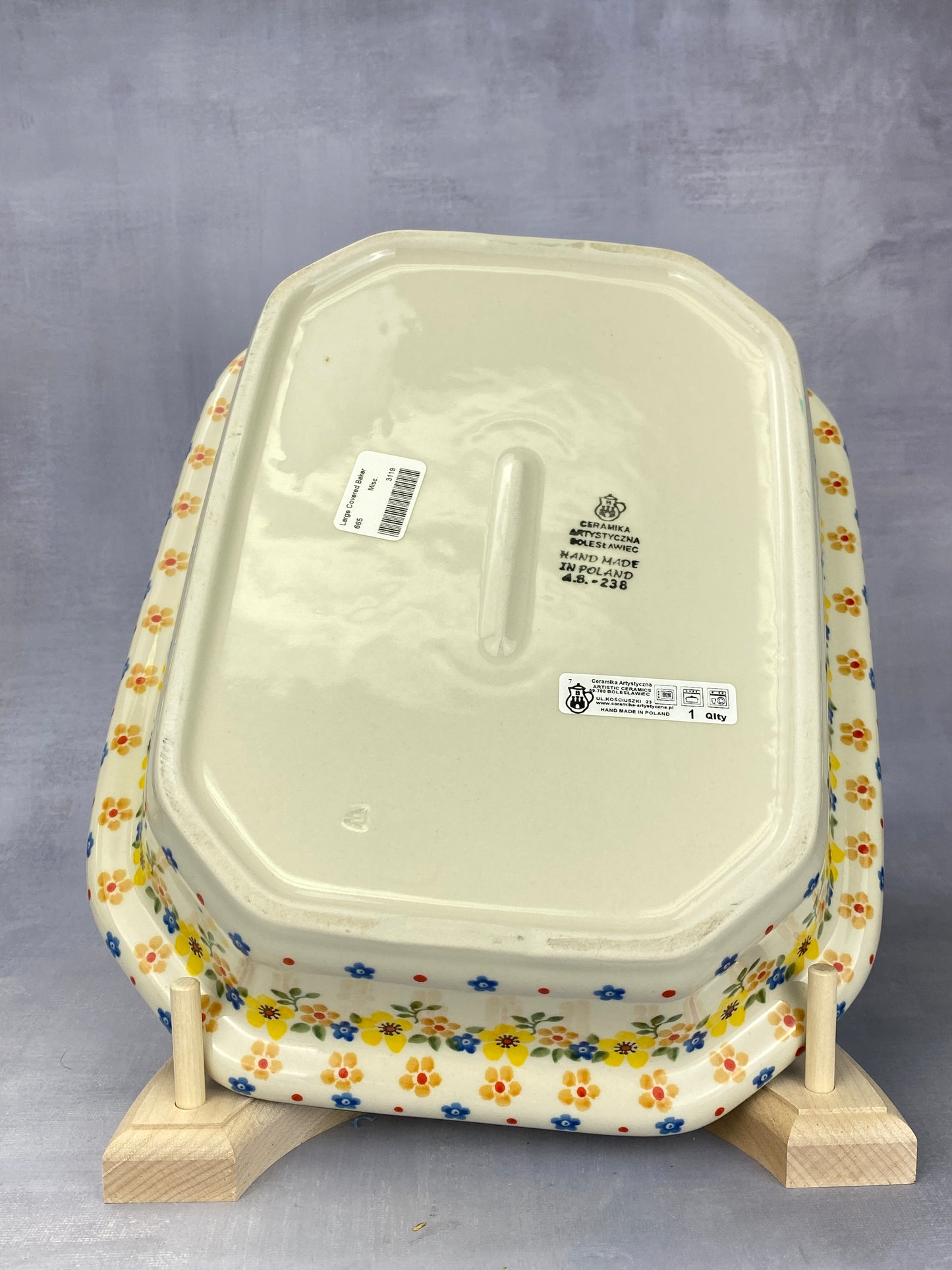 Rectangular Covered Baker - Shape 665 - Pattern 2225